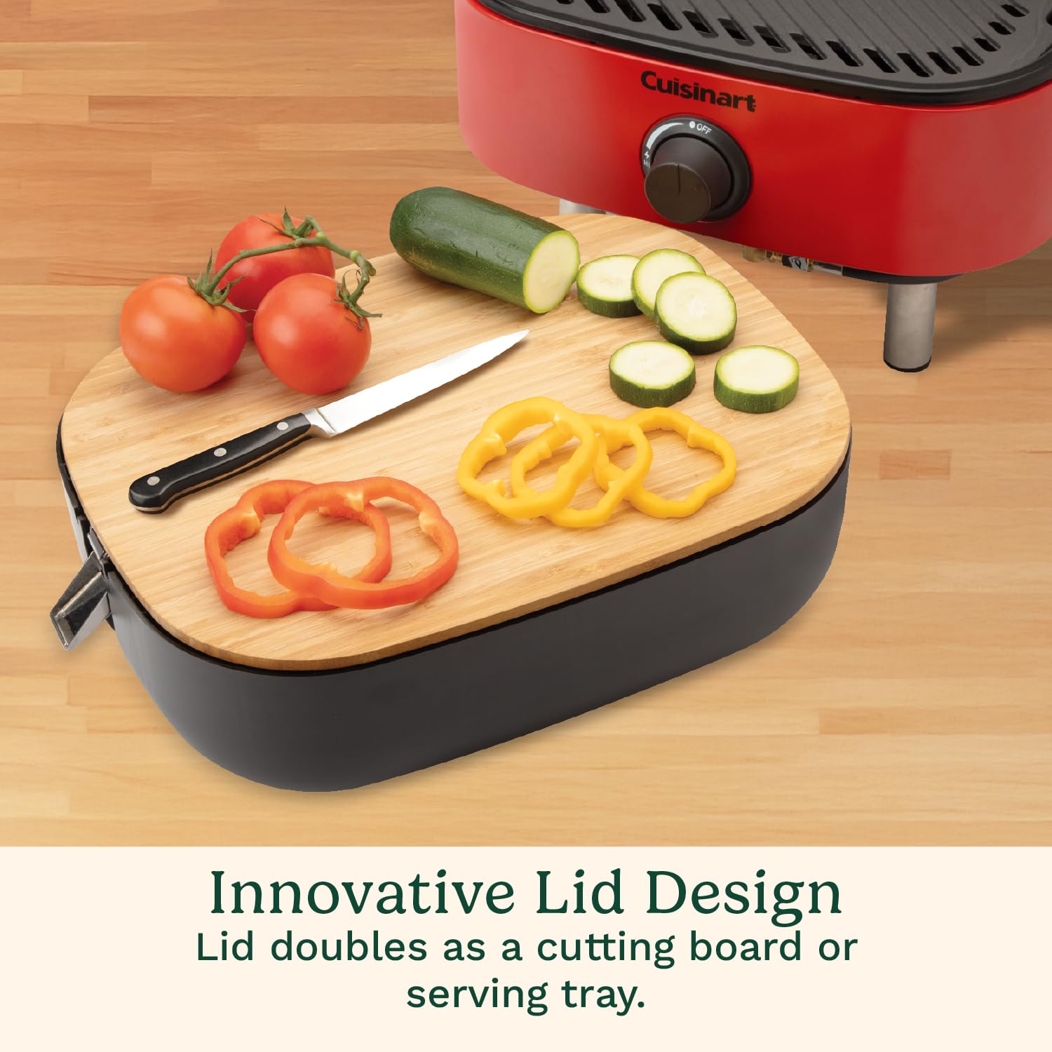 cuisinart-venture-portable-gas-grill-with-cutting-board-lid-154-sq-in image 3