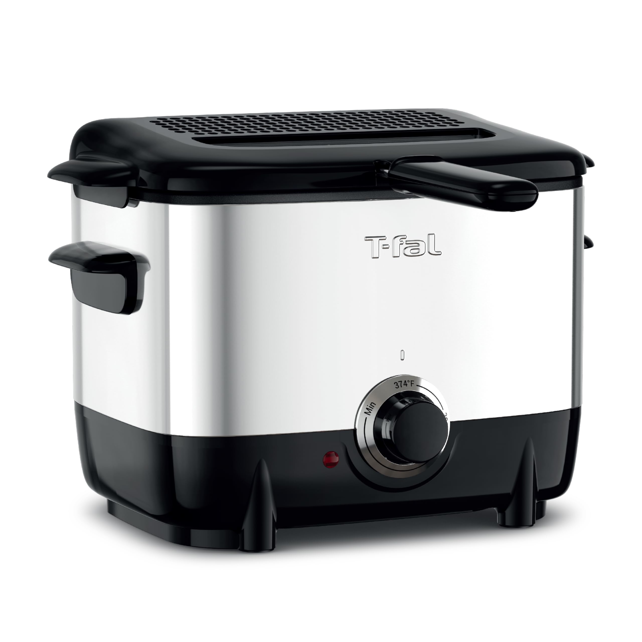 t-fal-mini-deep-fryer-1-liter-stainless-steel-with-basket-adjustable-temperature image 1