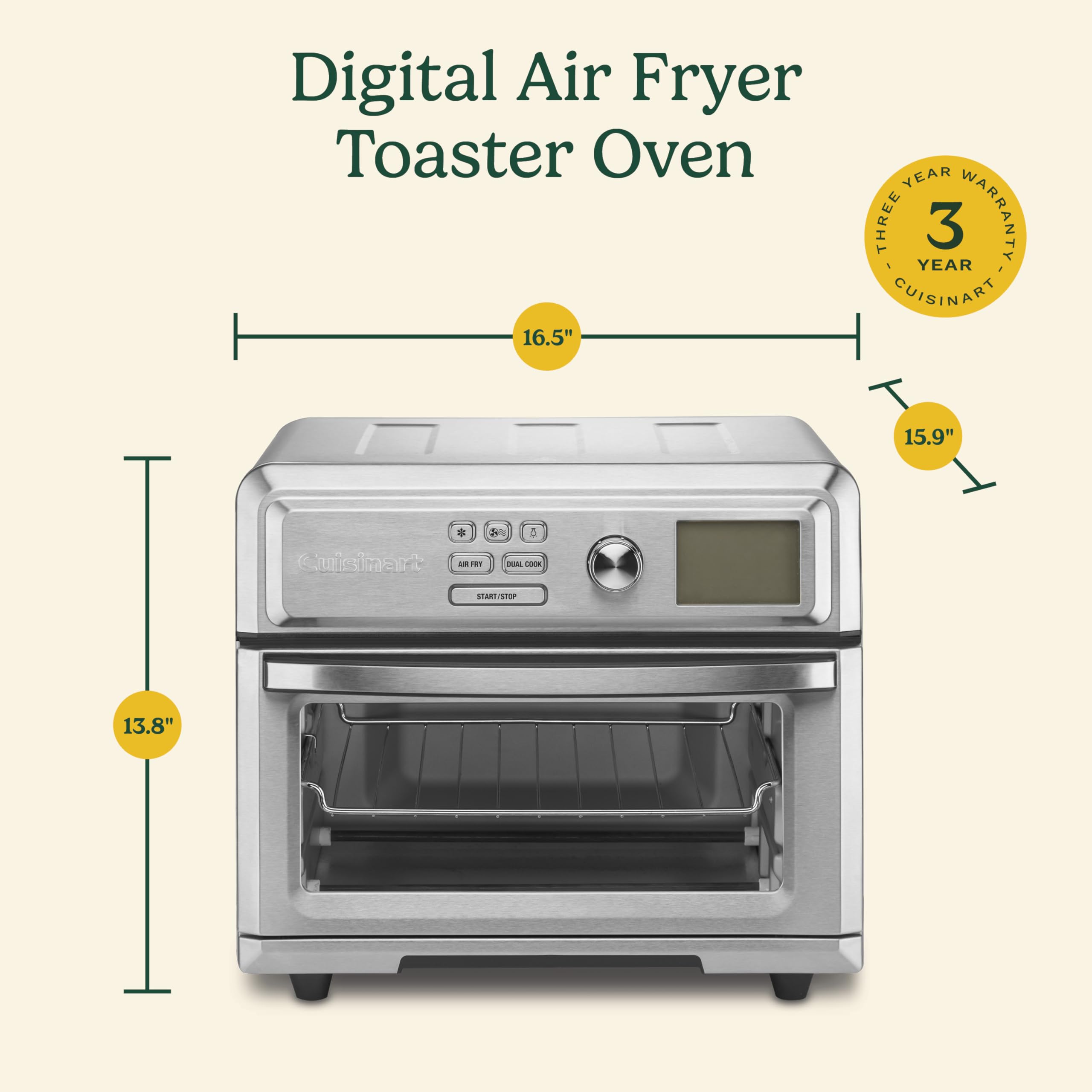 cuisinart-air-fryer-toaster-oven-toa-65-1800w-stainless-steel image 8