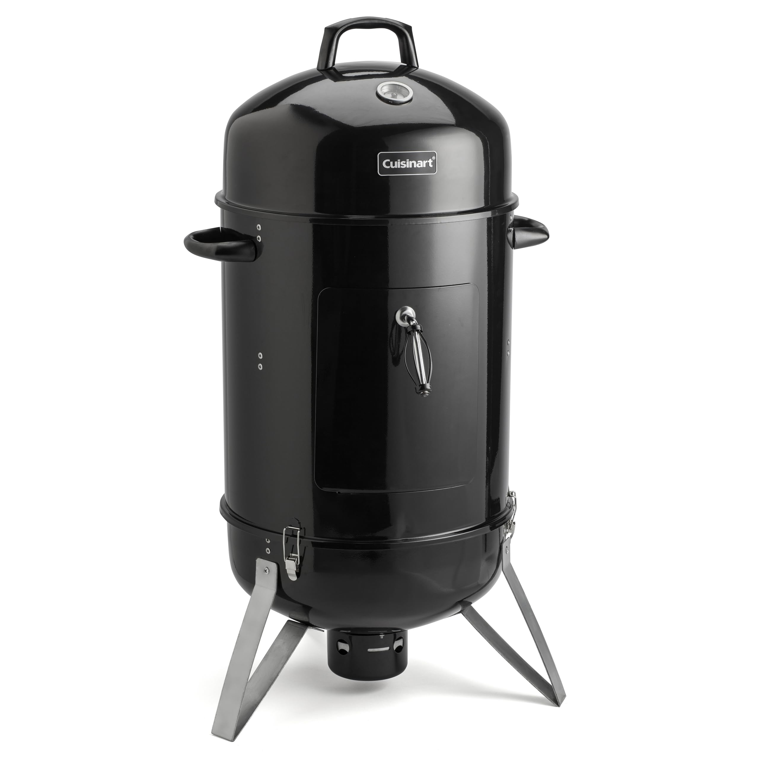 cuisinart-18-inch-vertical-charcoal-smoker-with-thermometer-and-water-bowl image 1