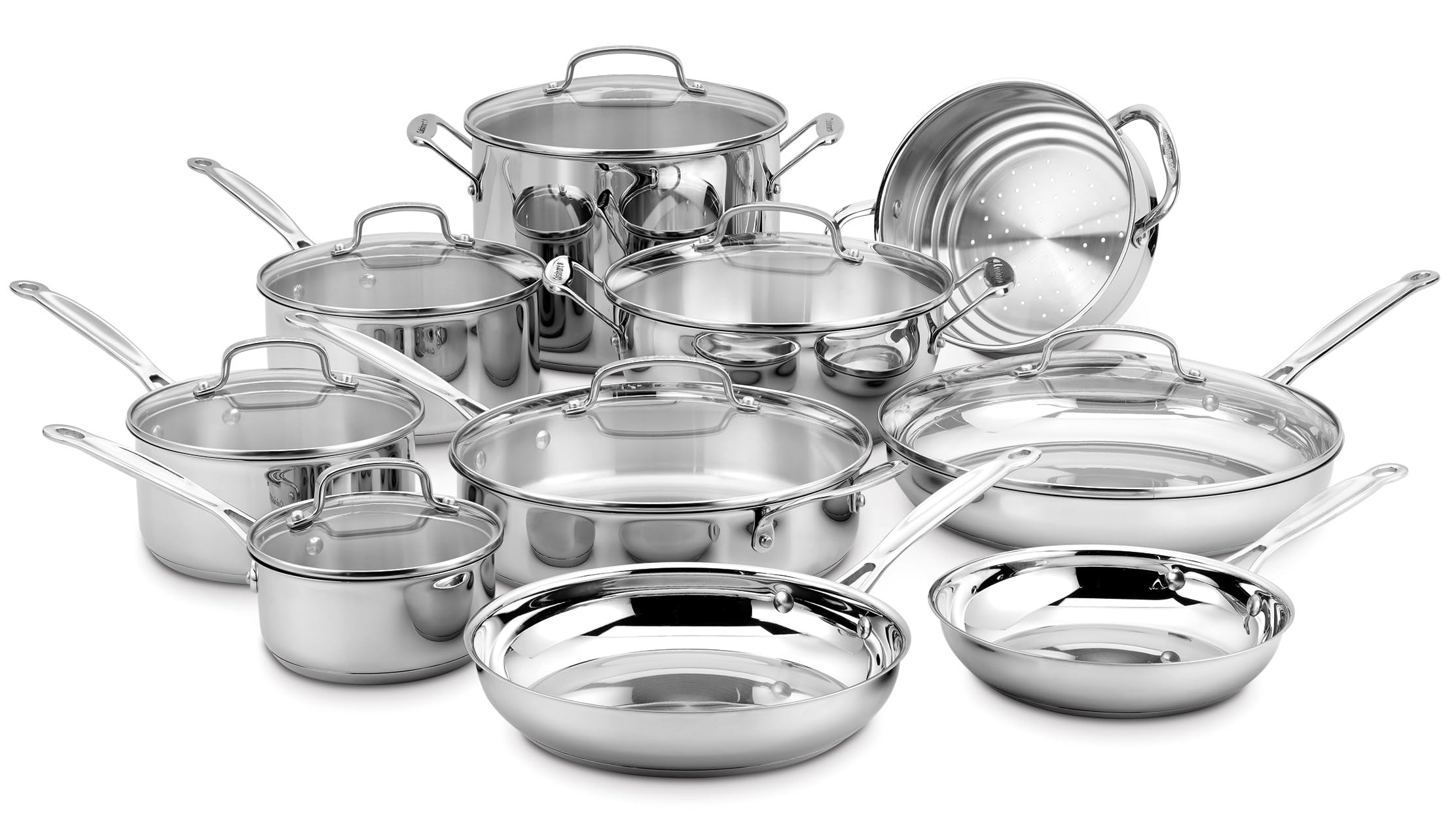 cuisinart-chef-s-classic-17-piece-stainless-steel-cookware-set-77-17n image 1
