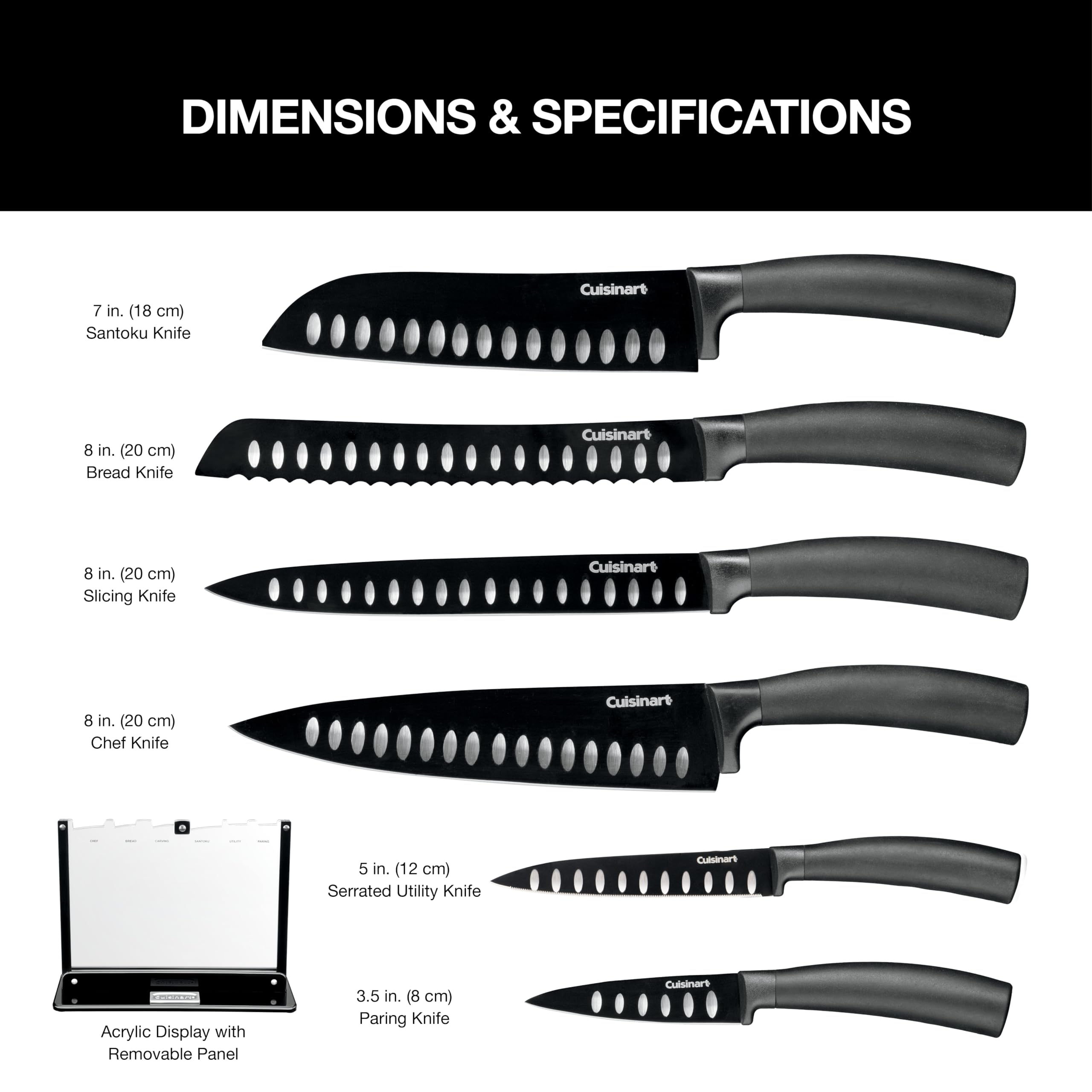 cuisinart-c77ns-7p-classic-nonstick-edge-7-piece-knife-set-with-acrylic-stand image 2