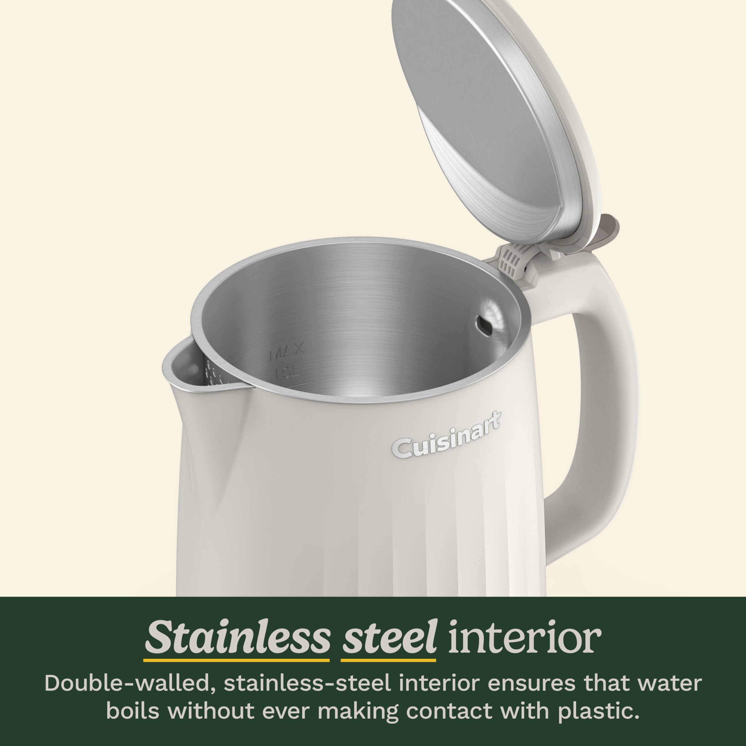 cuisinart-soho-ck-10tr-1-liter-double-wall-electric-water-kettle-truffle image 4
