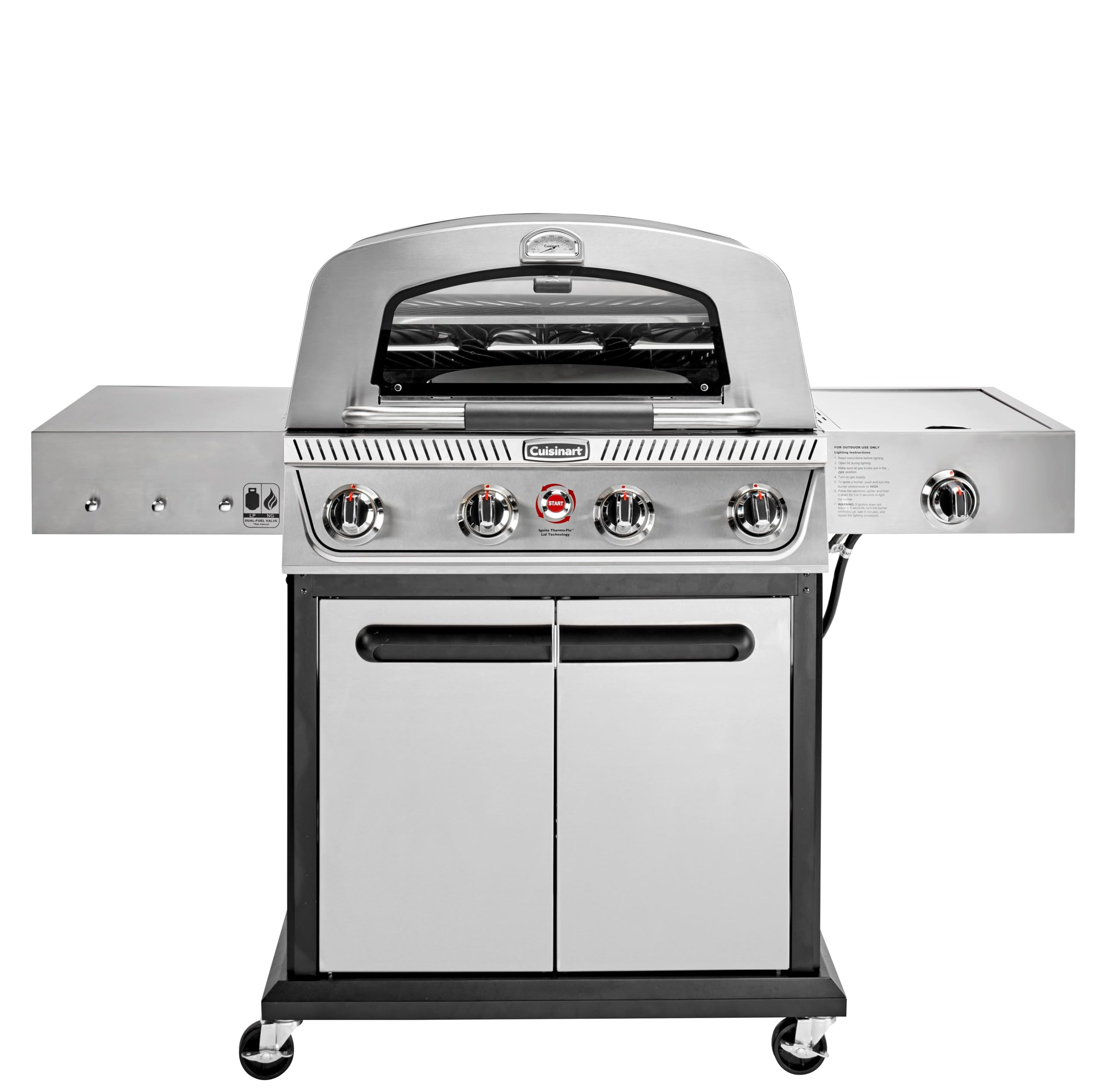 cuisinart-propel-4-burner-3-in-1-gas-grill-with-griddle-and-pizza-oven-stainless image 1