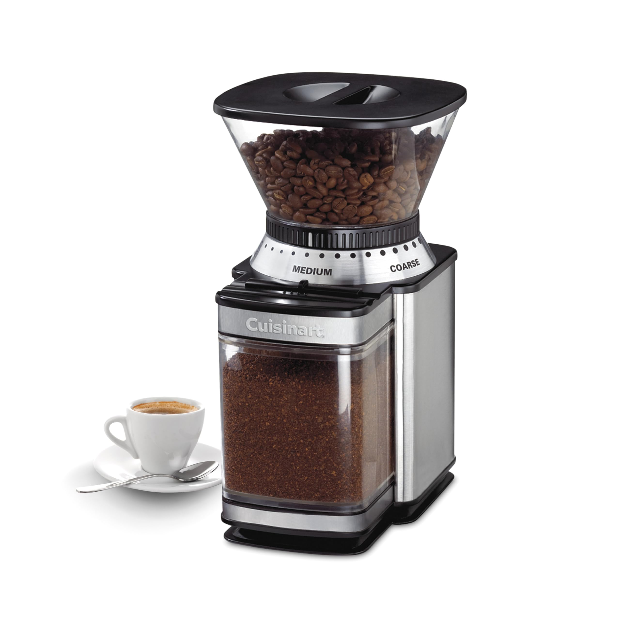 cuisinart-dbm-8p1-automatic-burr-coffee-grinder-18-position-black-stainless image 1