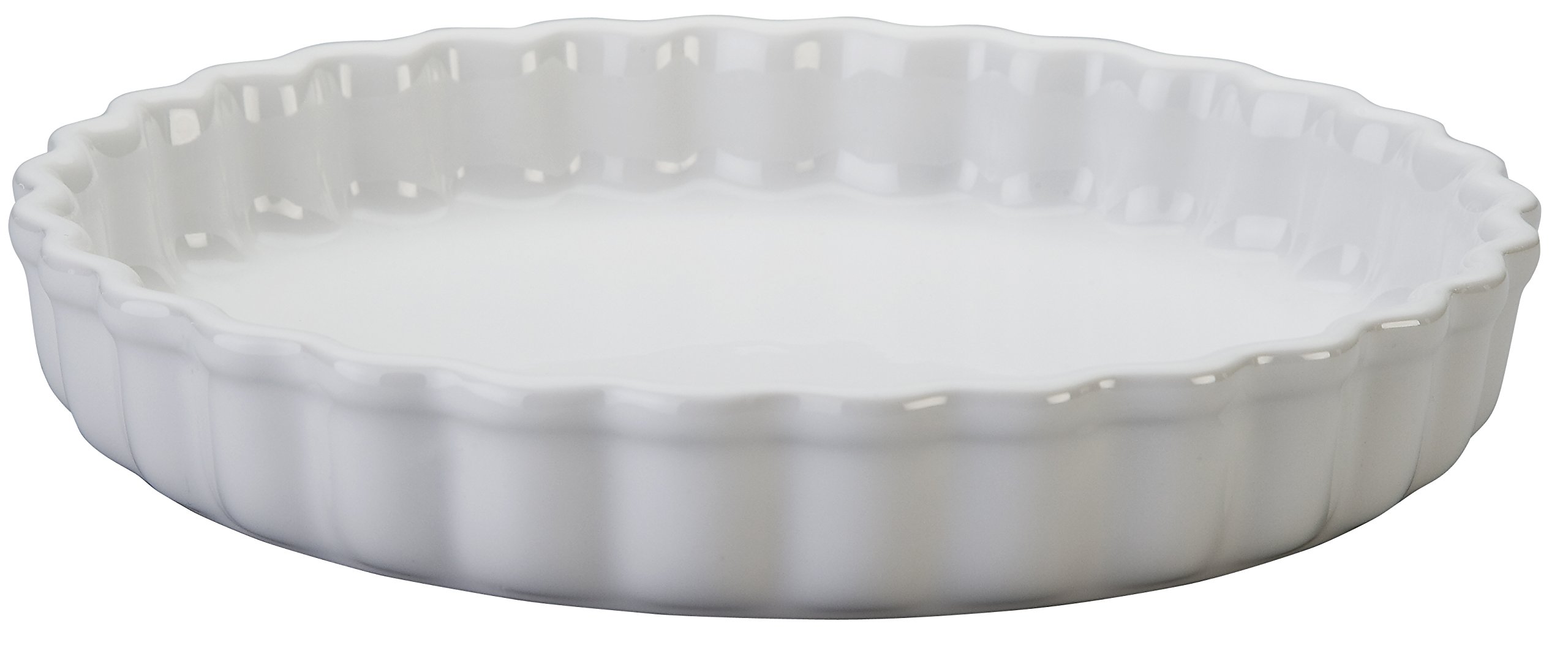 le-creuset-stoneware-tart-dish-1-5-qt-9-white image 1
