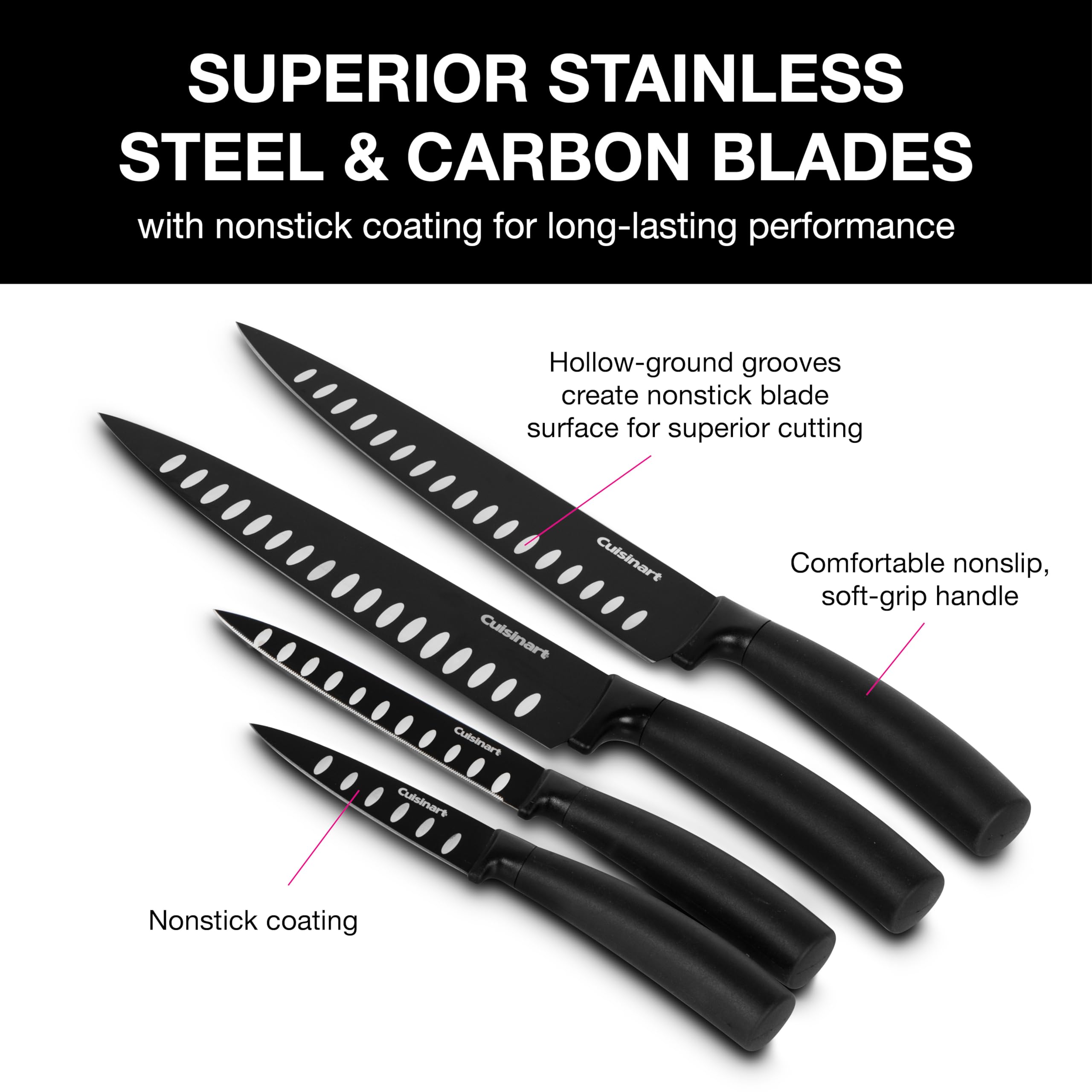 cuisinart-c77ns-7p-classic-nonstick-edge-7-piece-knife-set-with-acrylic-stand image 3