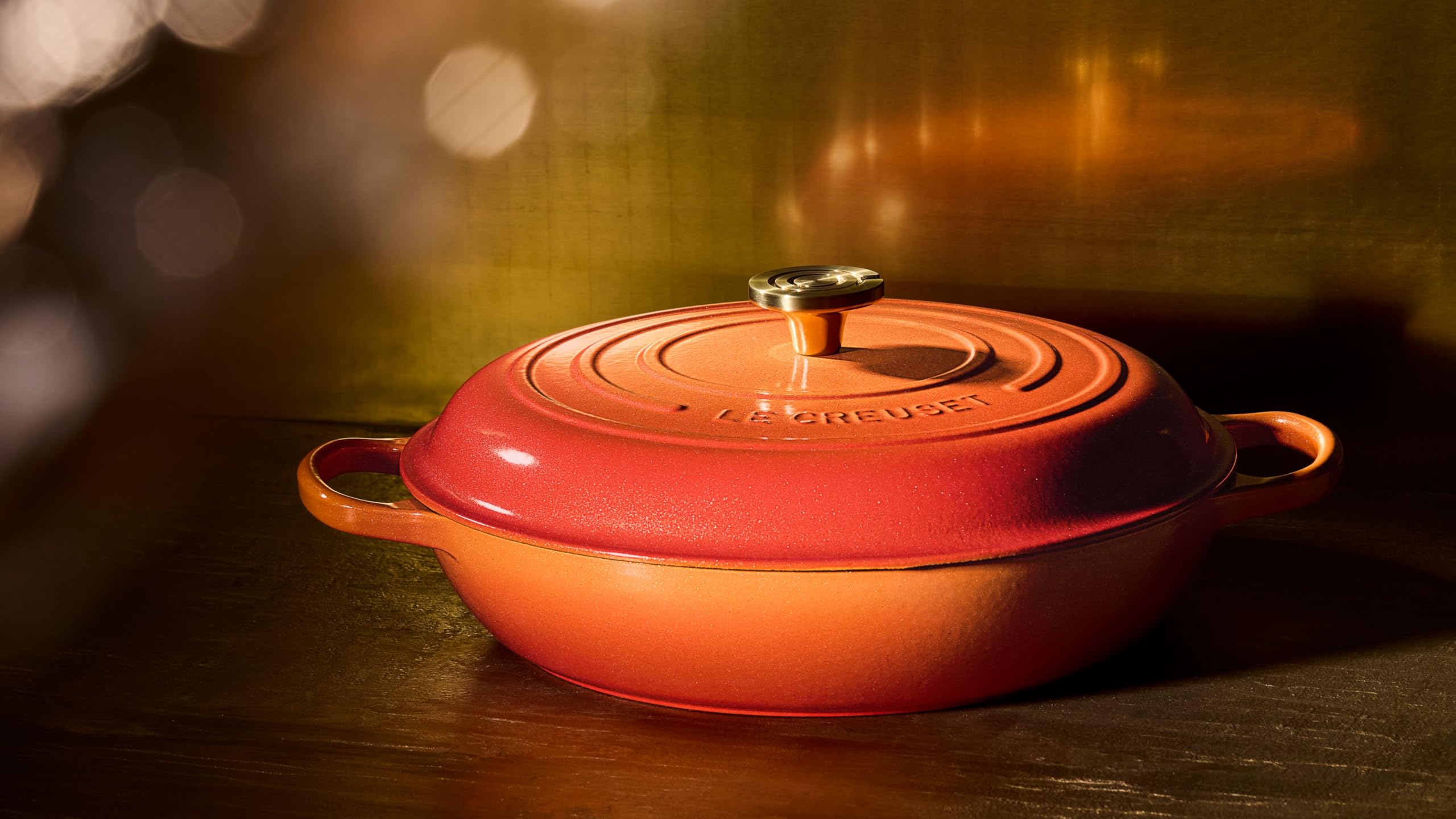 le-creuset-enameled-cast-iron-signature-braiser-3-5-qt-flamme-doree-with-crucibl image 6