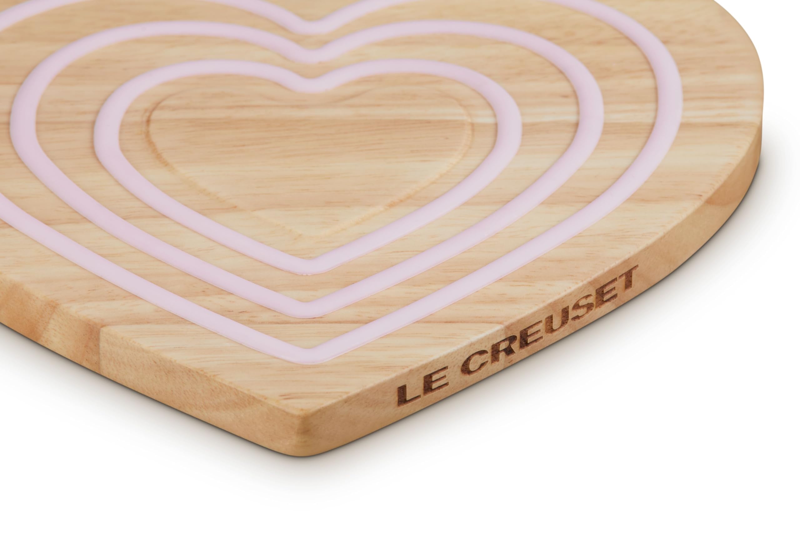 le-creuset-magnetic-wood-trivet-heart-shaped-8-pink-silicone image 4