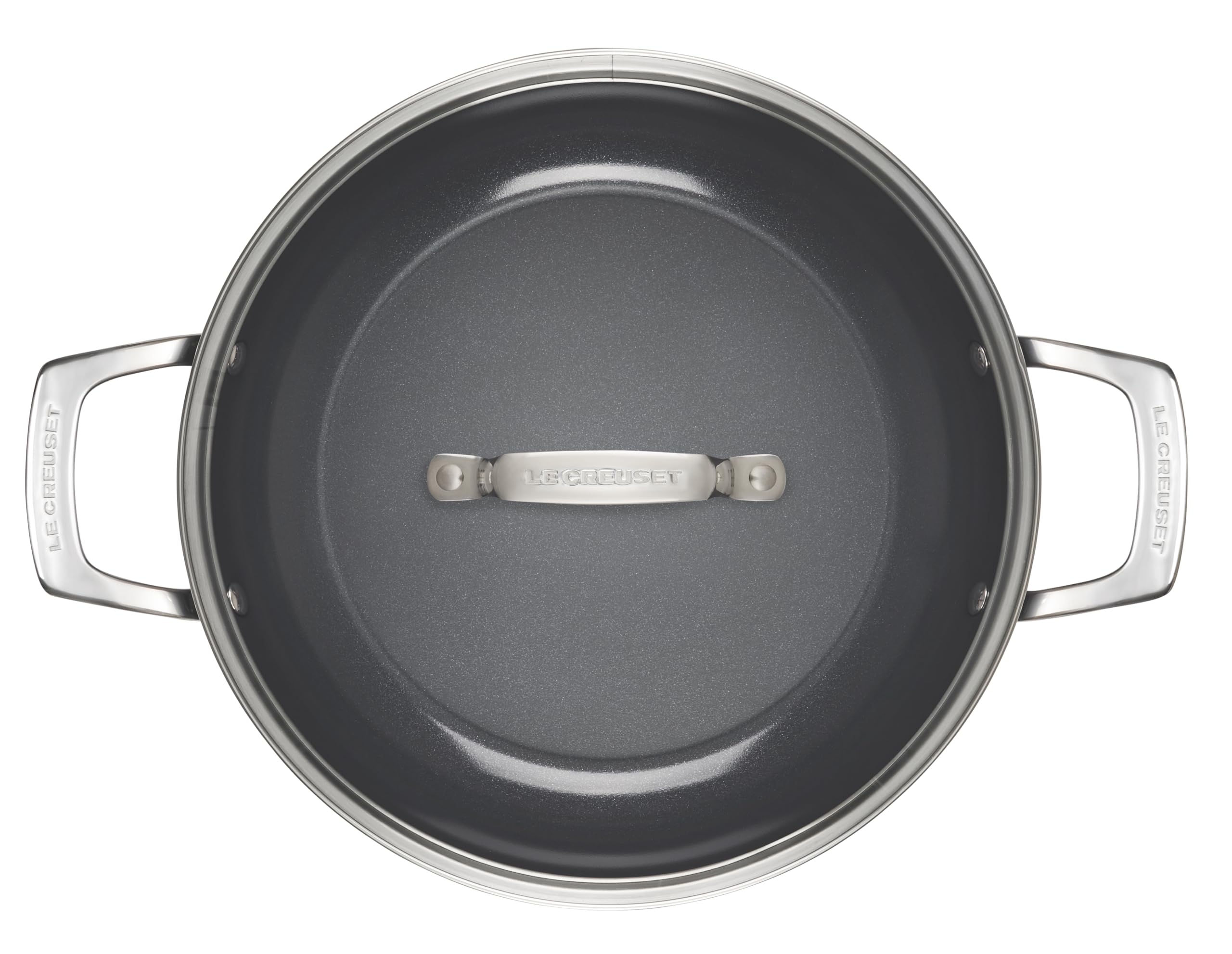 le-creuset-essential-non-stick-ceramic-shallow-braiser-with-glass-lid-3-5-qt image 3
