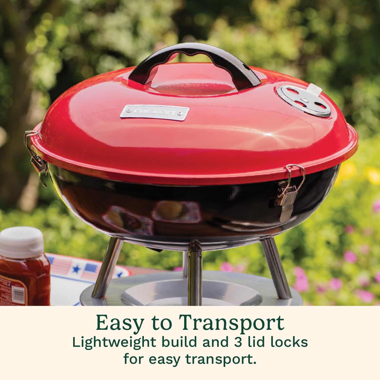 cuisinart-14-inch-portable-charcoal-grill-with-locking-lid-and-dual-vents-red image 4