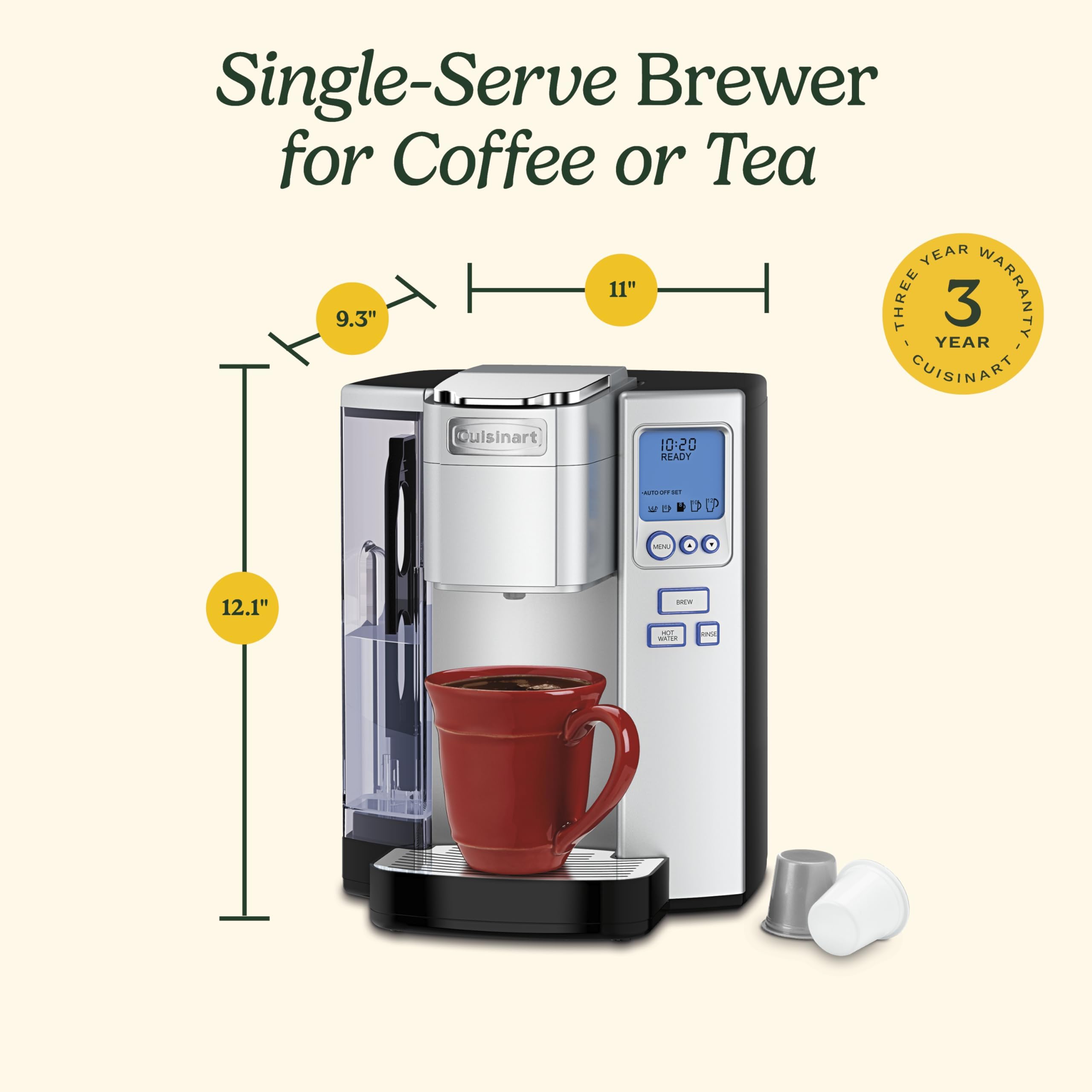 cuisinart-ss-10p1-single-serve-coffee-maker-with-72oz-reservoir-stainless-steel image 5
