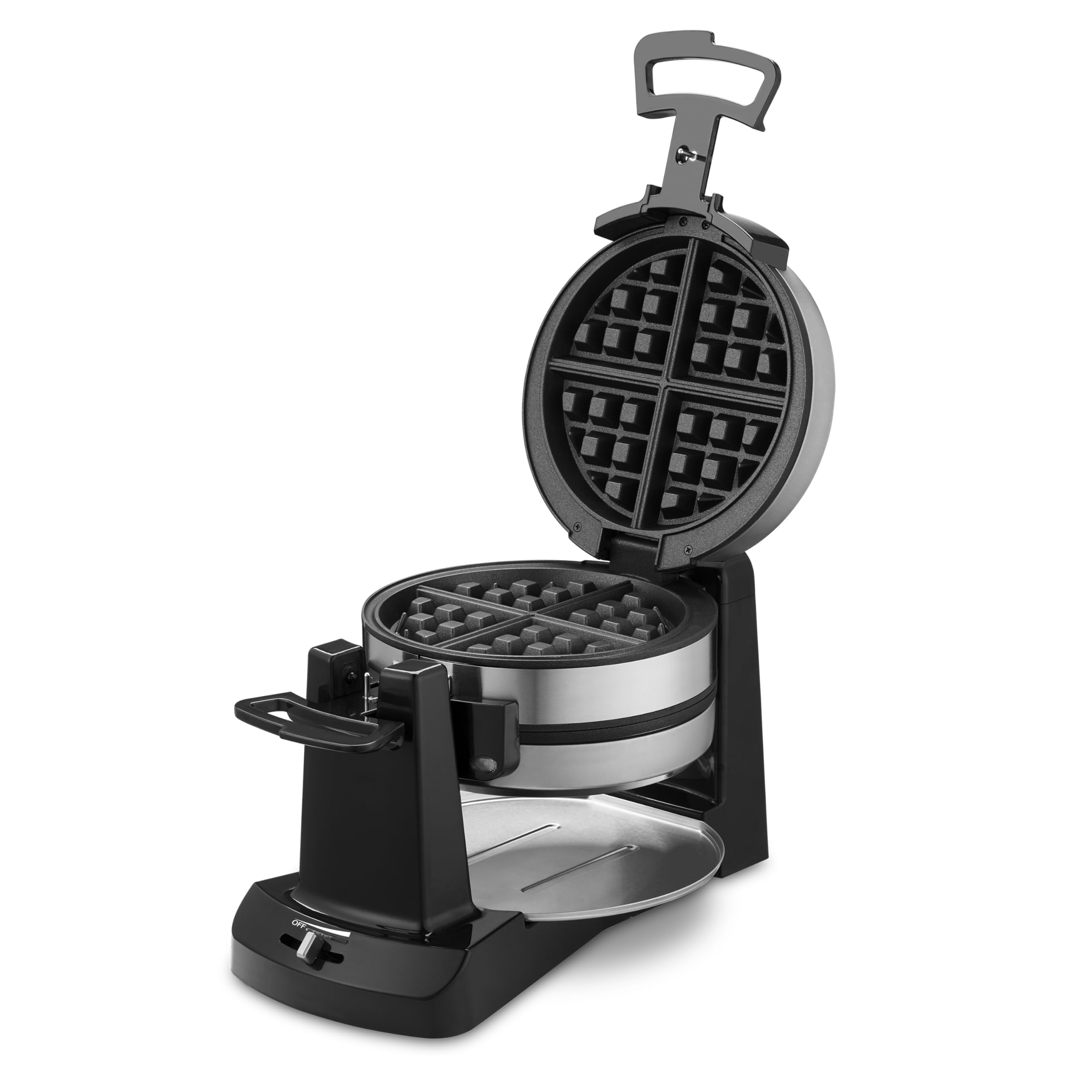 cuisinart-waf-f40nas-double-flip-belgian-waffle-maker-stainless-steel-grey-black image 1