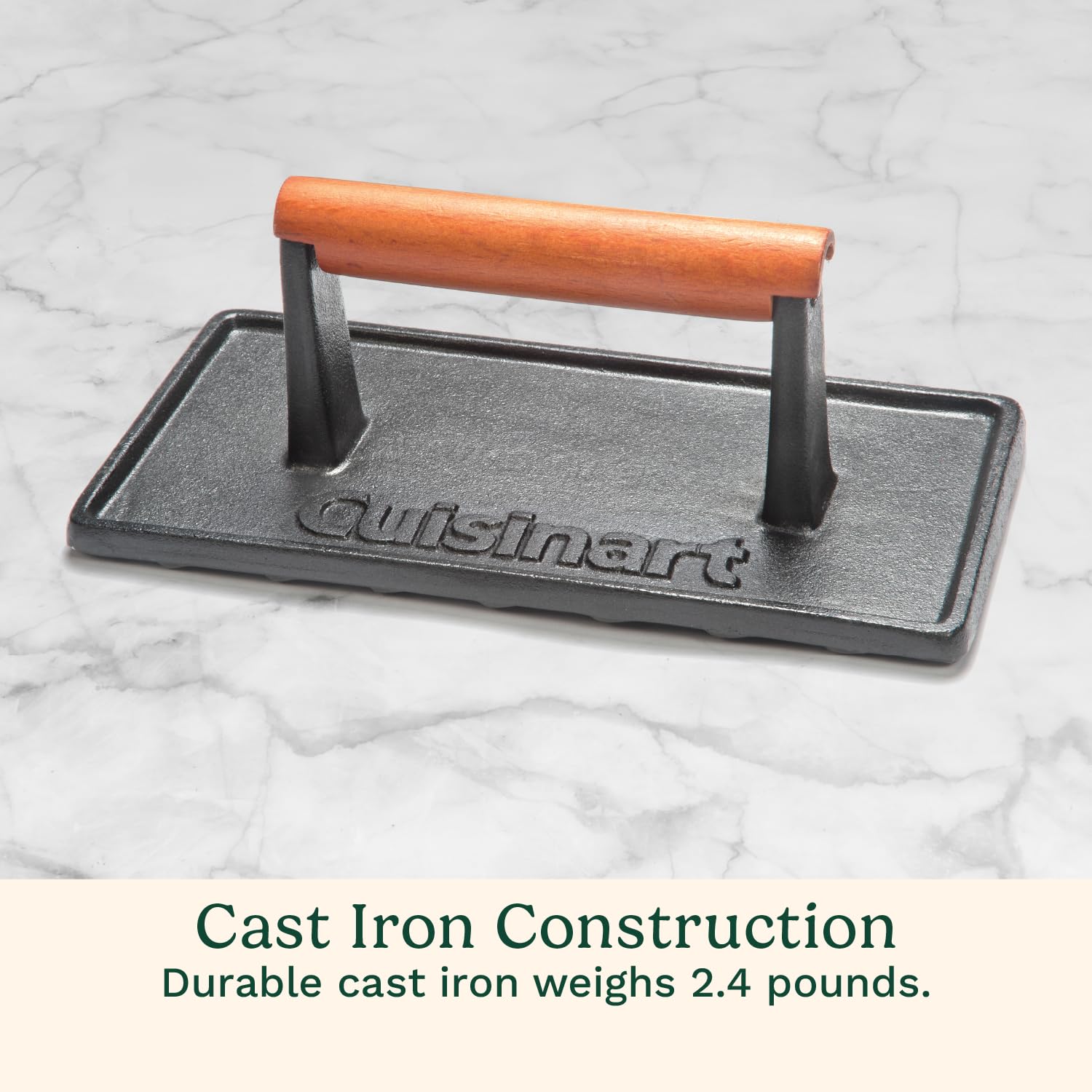 cuisinart-cast-iron-grill-press-with-wooden-handle-nonstick-rectangle-press-for- image 5