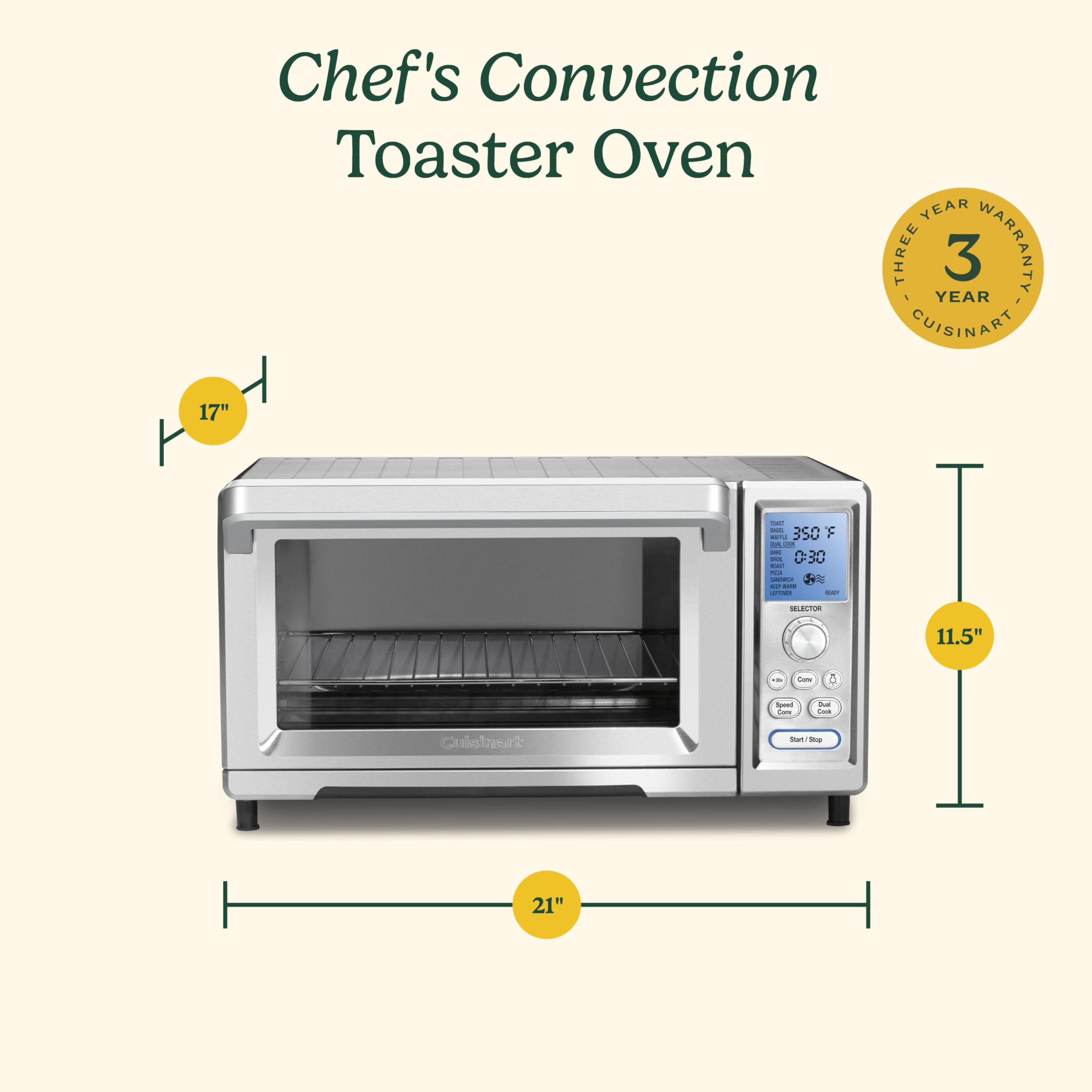 cuisinart-chef-s-convection-toaster-oven-tob-260n1nas-stainless-steel image 8