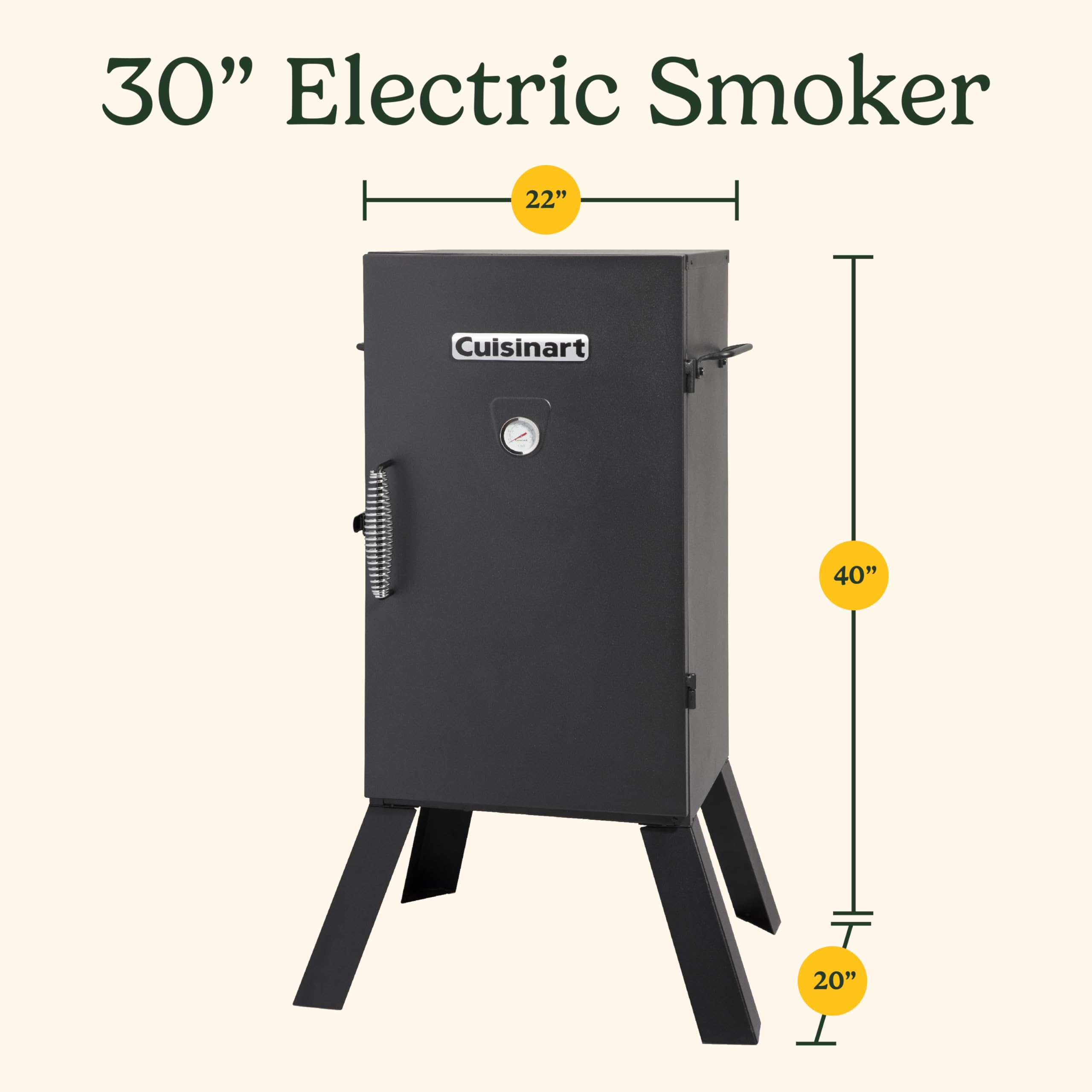 cuisinart-30-inch-electric-smoker-with-3-racks-548-sq-in-100-f-400-f image 2