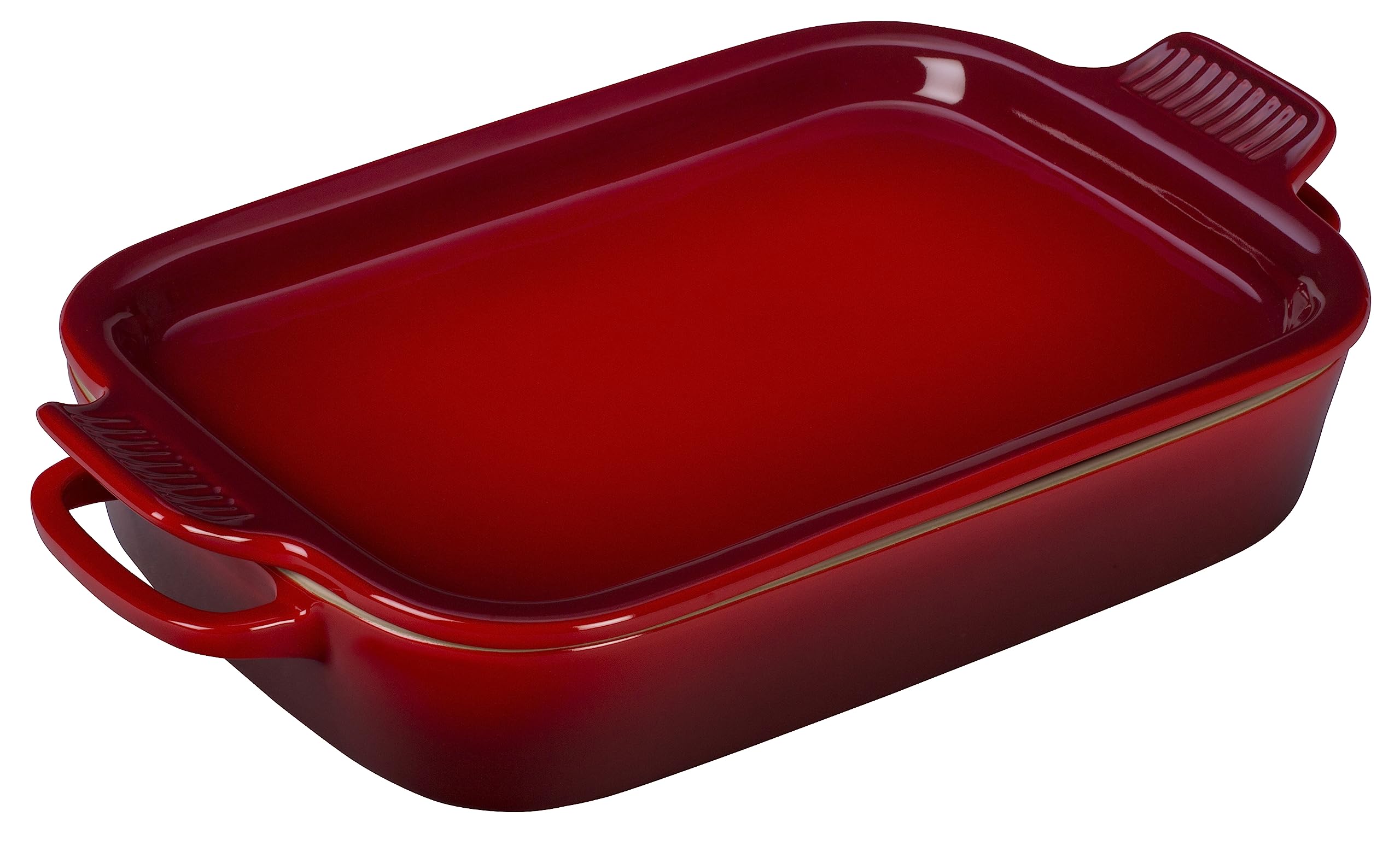le-creuset-stoneware-rectangular-dish-with-platter-lid-14-75-x-9-cerise image 2