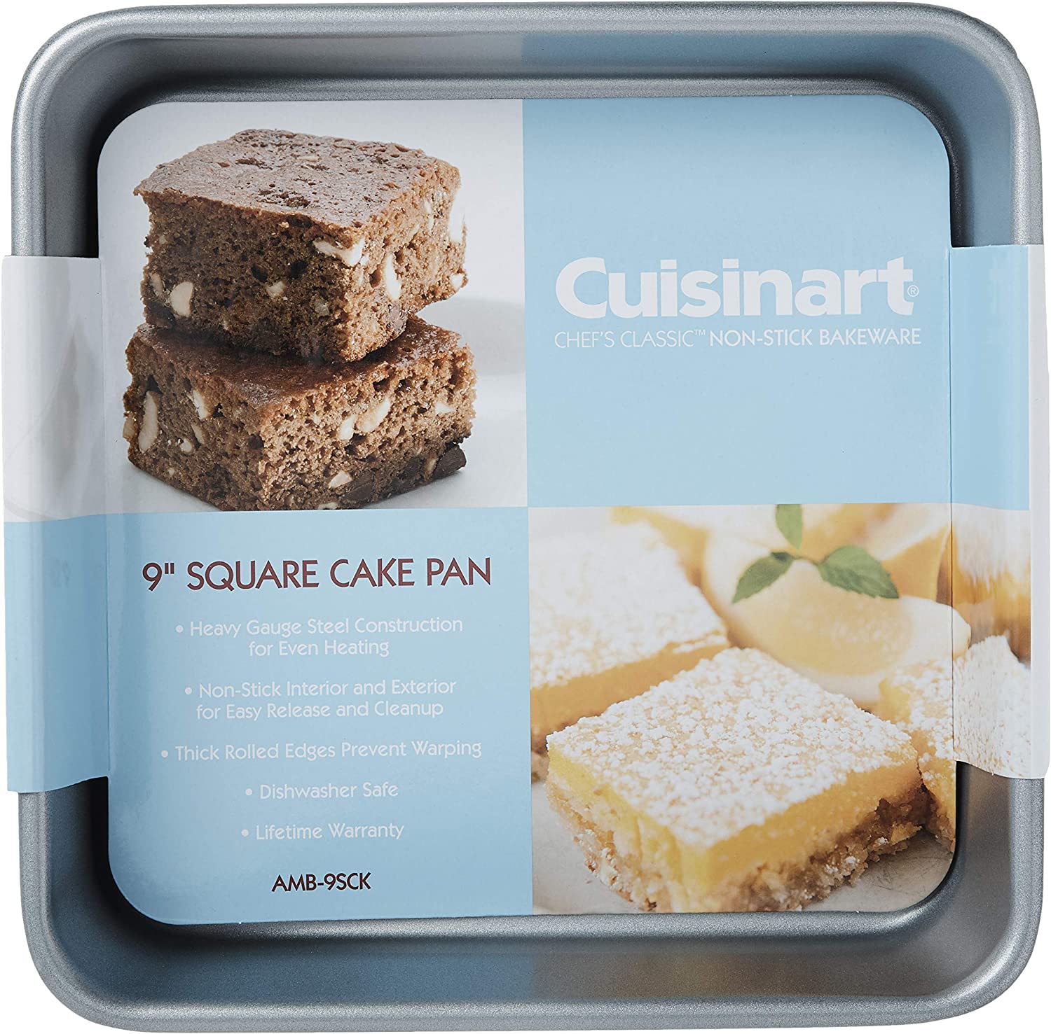 cuisinart-chef-s-classic-nonstick-bakeware-9-inch-square-cake-pan-silver image 7