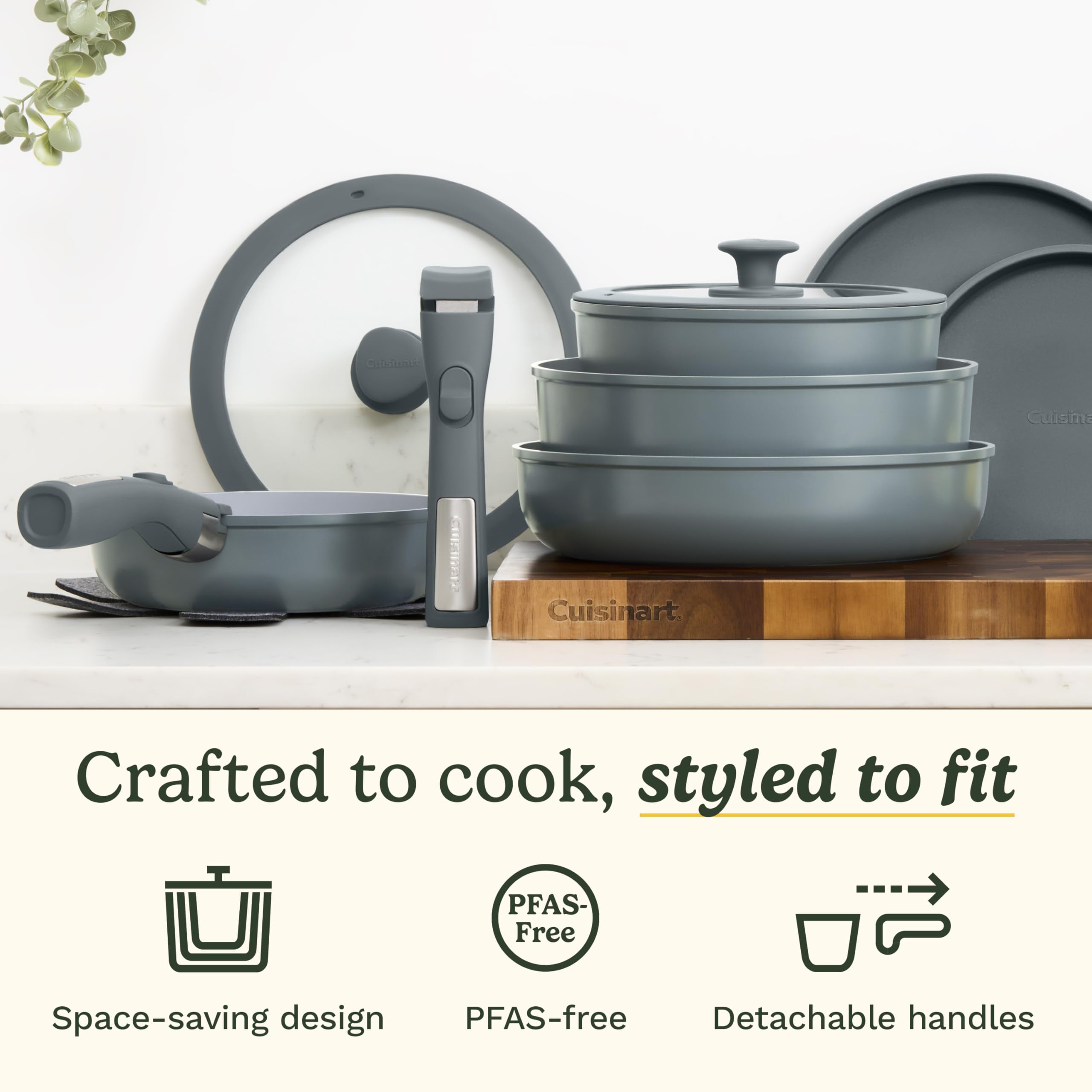 cuisinart-clicksmart-13-piece-purelyceramic-nonstick-cookware-set-with-detachabl image 2