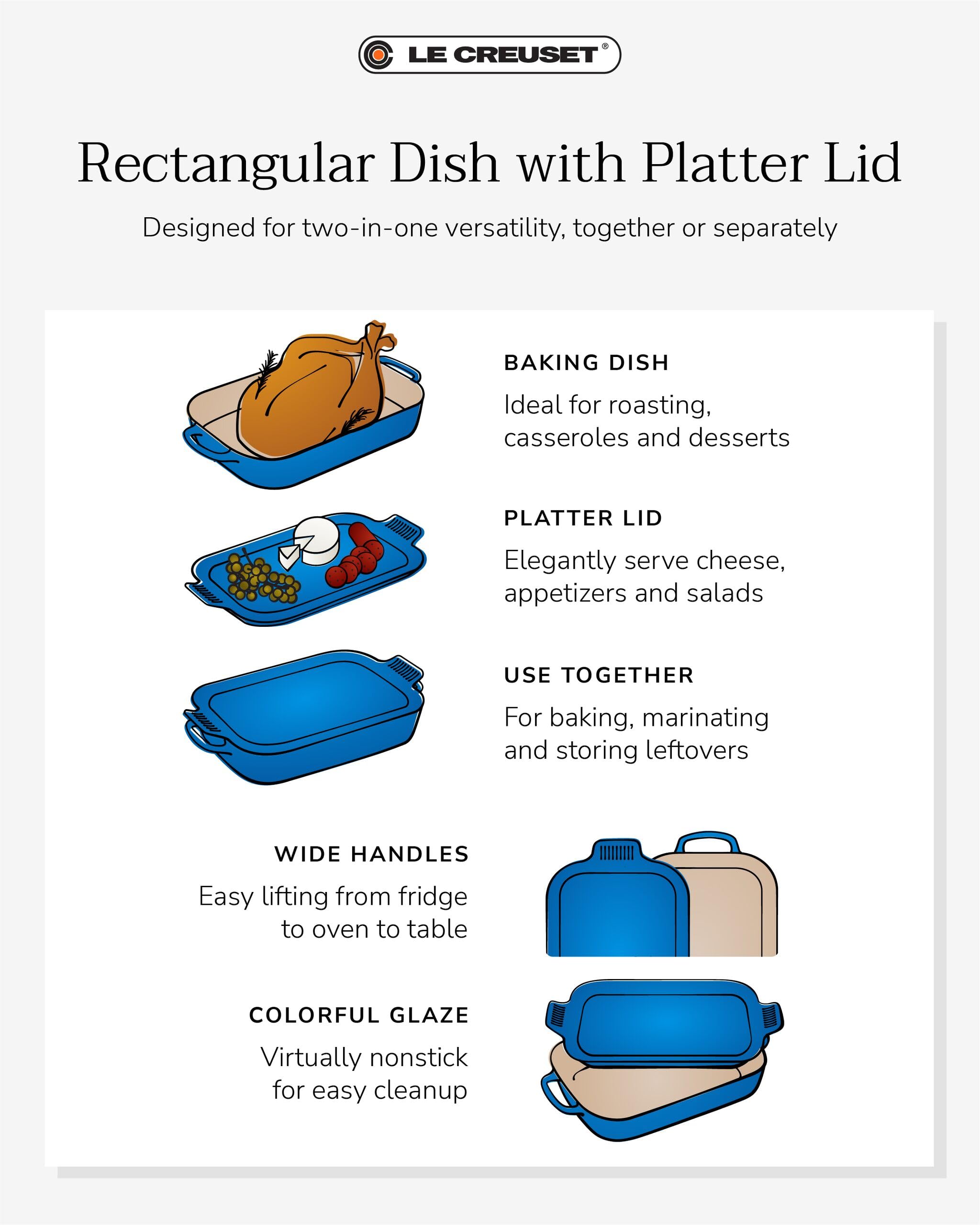 le-creuset-stoneware-shallow-rectangular-dish-with-platter-lid-3-qt-riviera image 7