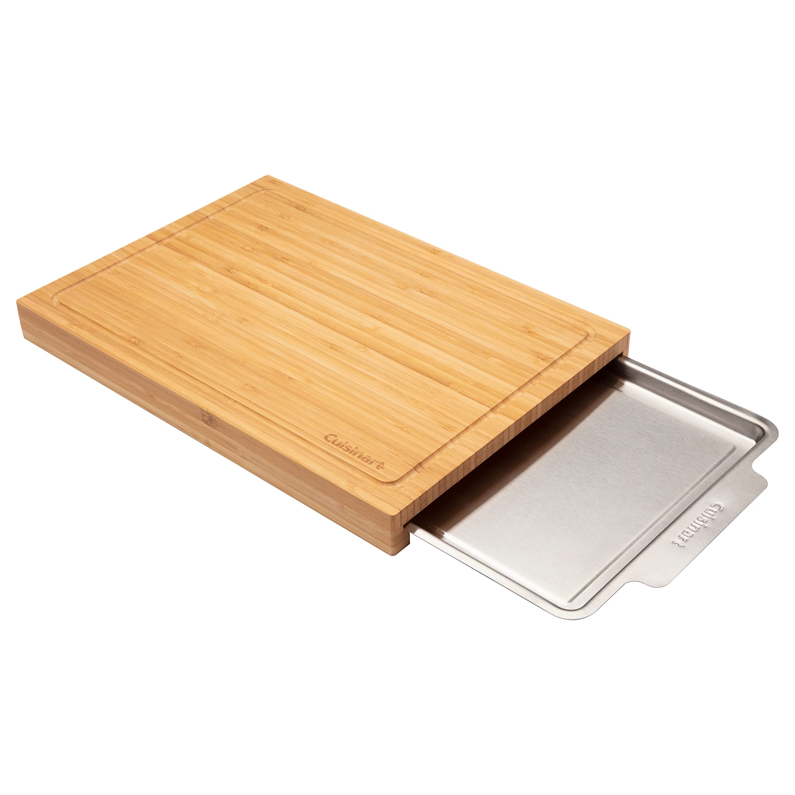 cuisinart-cpk-4884-bamboo-cutting-board-with-hidden-stainless-steel-tray image 1