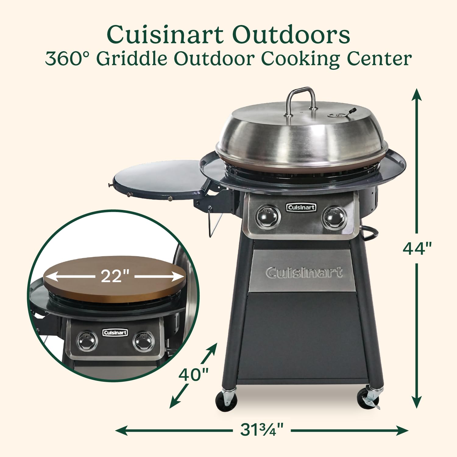 cuisinart-360-griddle-outdoor-cooking-center-22-inch-flat-top-gas-grill image 2