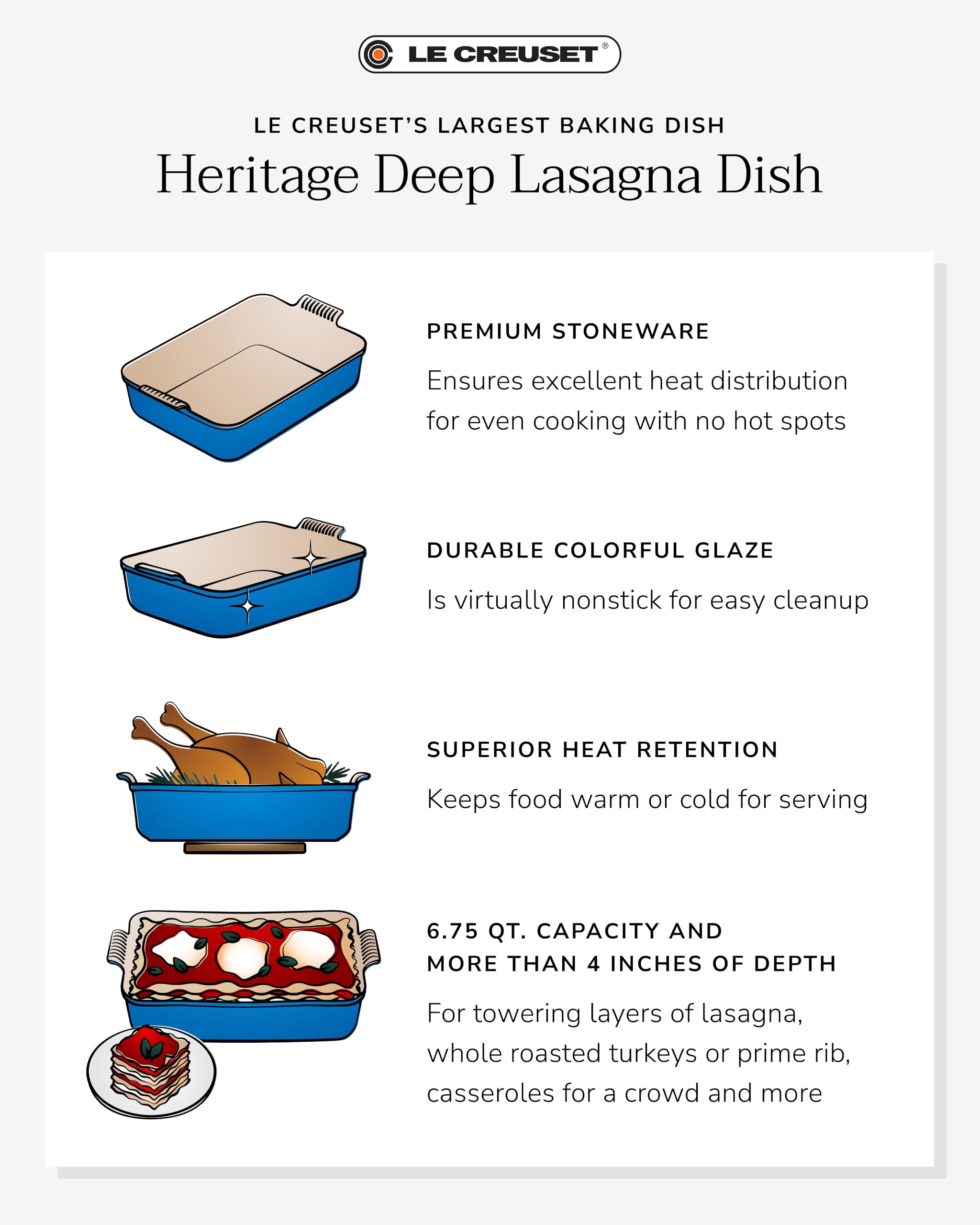 le-creuset-heritage-deep-rectangular-stoneware-lasagna-dish-6-75-qt-marseille image 7