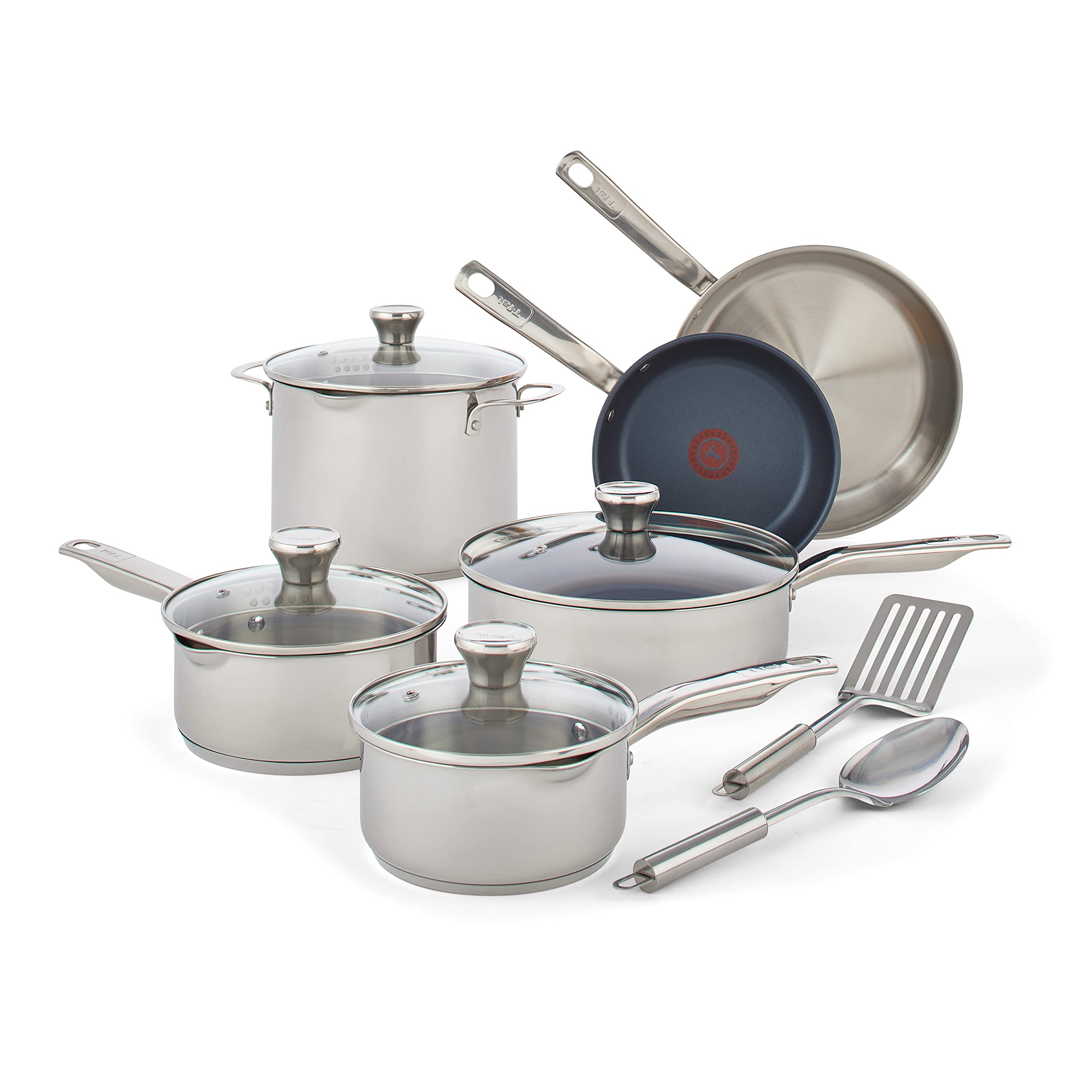 t-fal-platinum-stainless-steel-cookware-set-12-piece-silver image 1