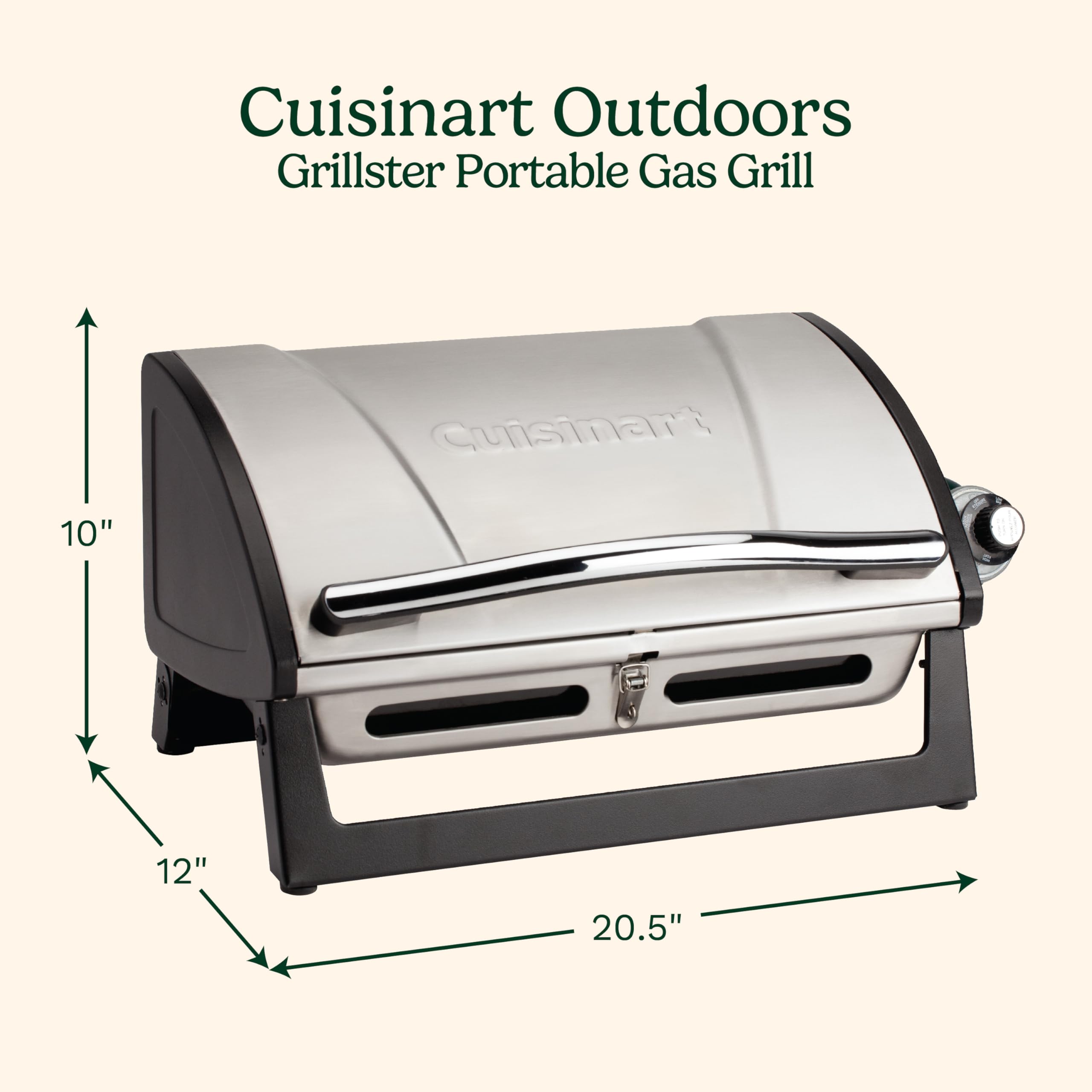 cuisinart-grillster-portable-gas-grill-8-000-btu-propane-grill-with-locking-lid image 2