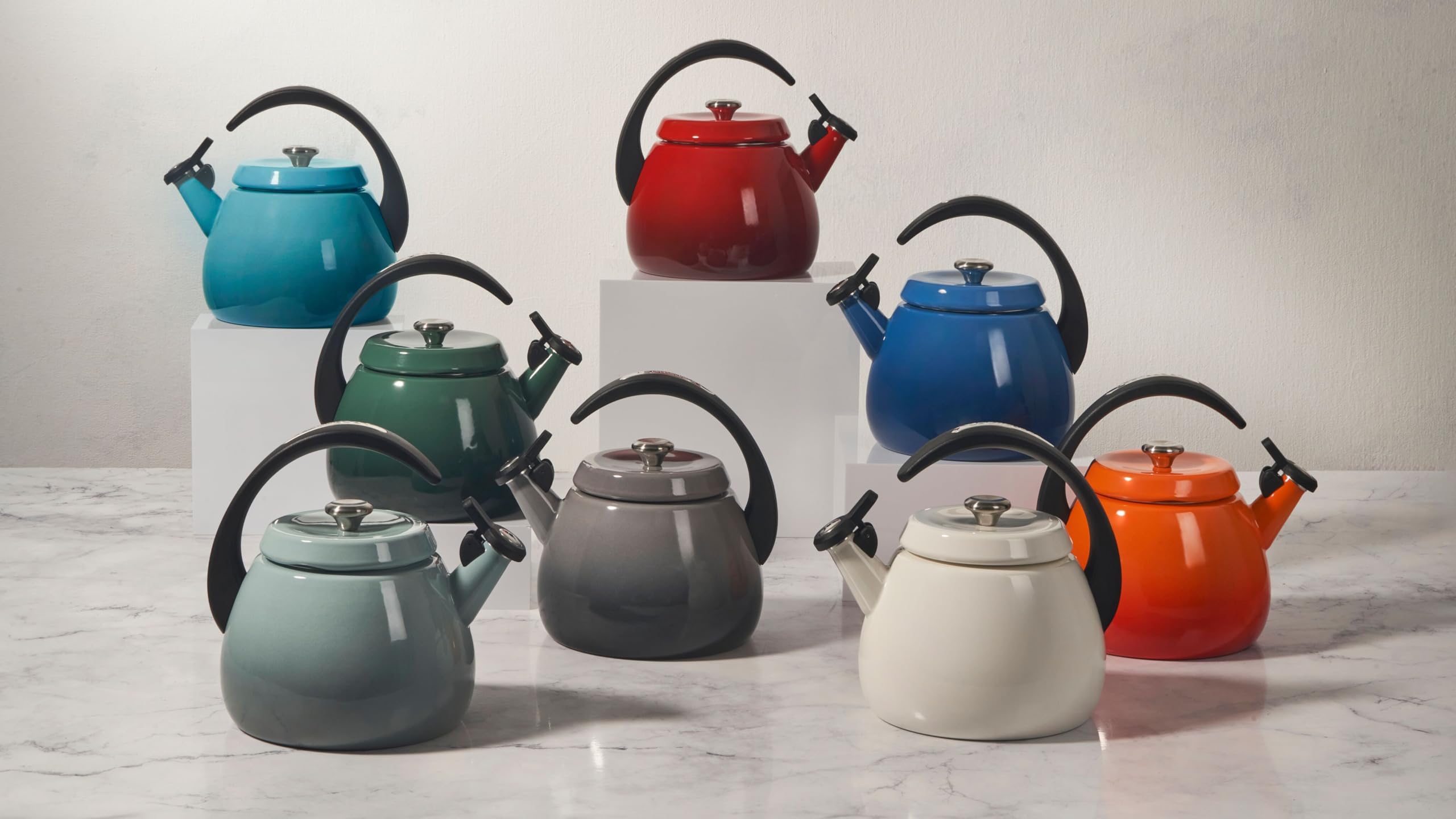 le-creuset-enamel-on-steel-cloche-kettle-2-2-qt-cerise-whistling-tea-kettle image 5