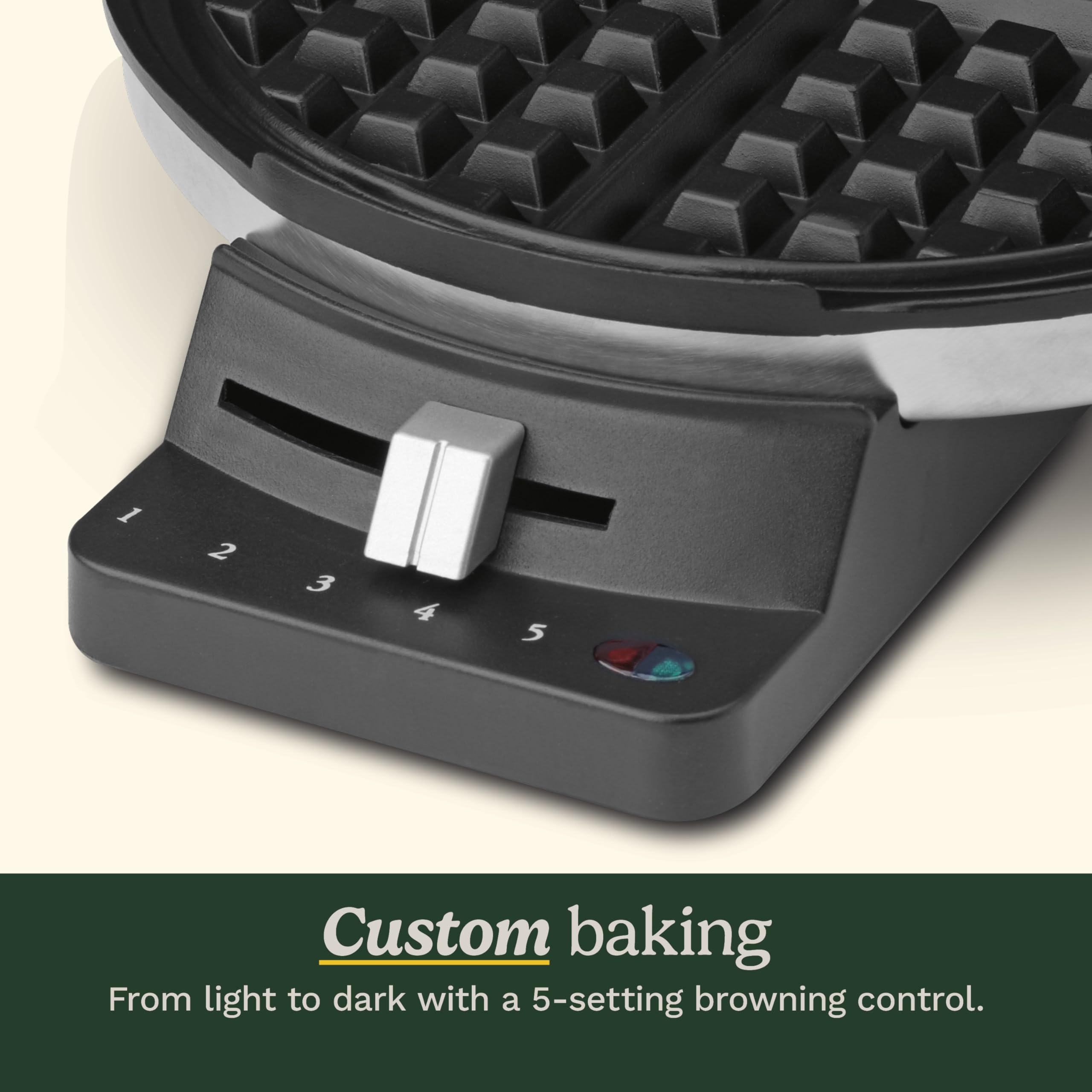 cuisinart-wmr-canas-round-classic-waffle-maker-with-5-browning-settings-brushed- image 5