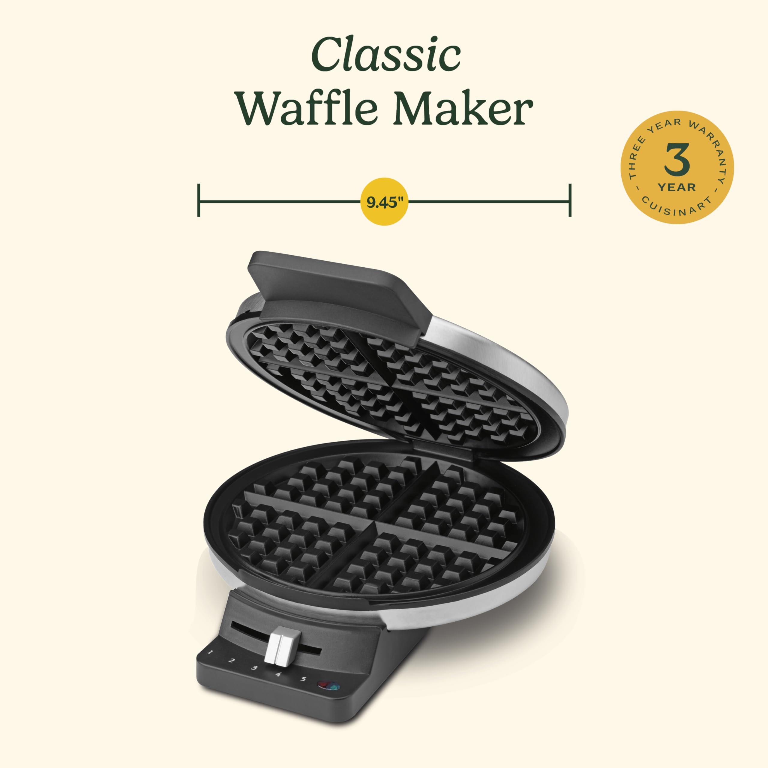 cuisinart-wmr-canas-round-classic-waffle-maker-with-5-browning-settings-brushed- image 7