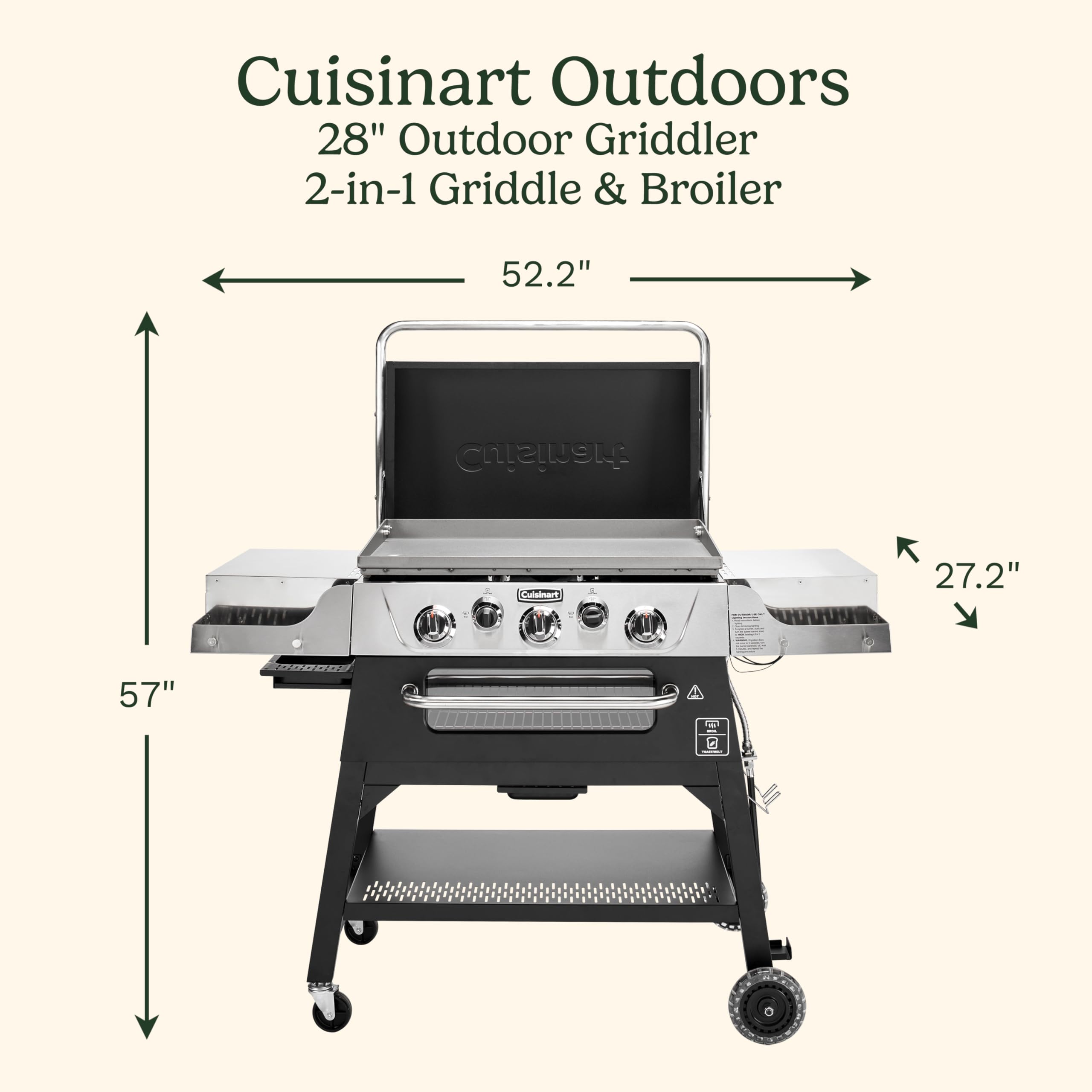 cuisinart-28-outdoor-griddler-broiler-combo-2-in-1-carbon-steel-flat-top-grill-a image 2