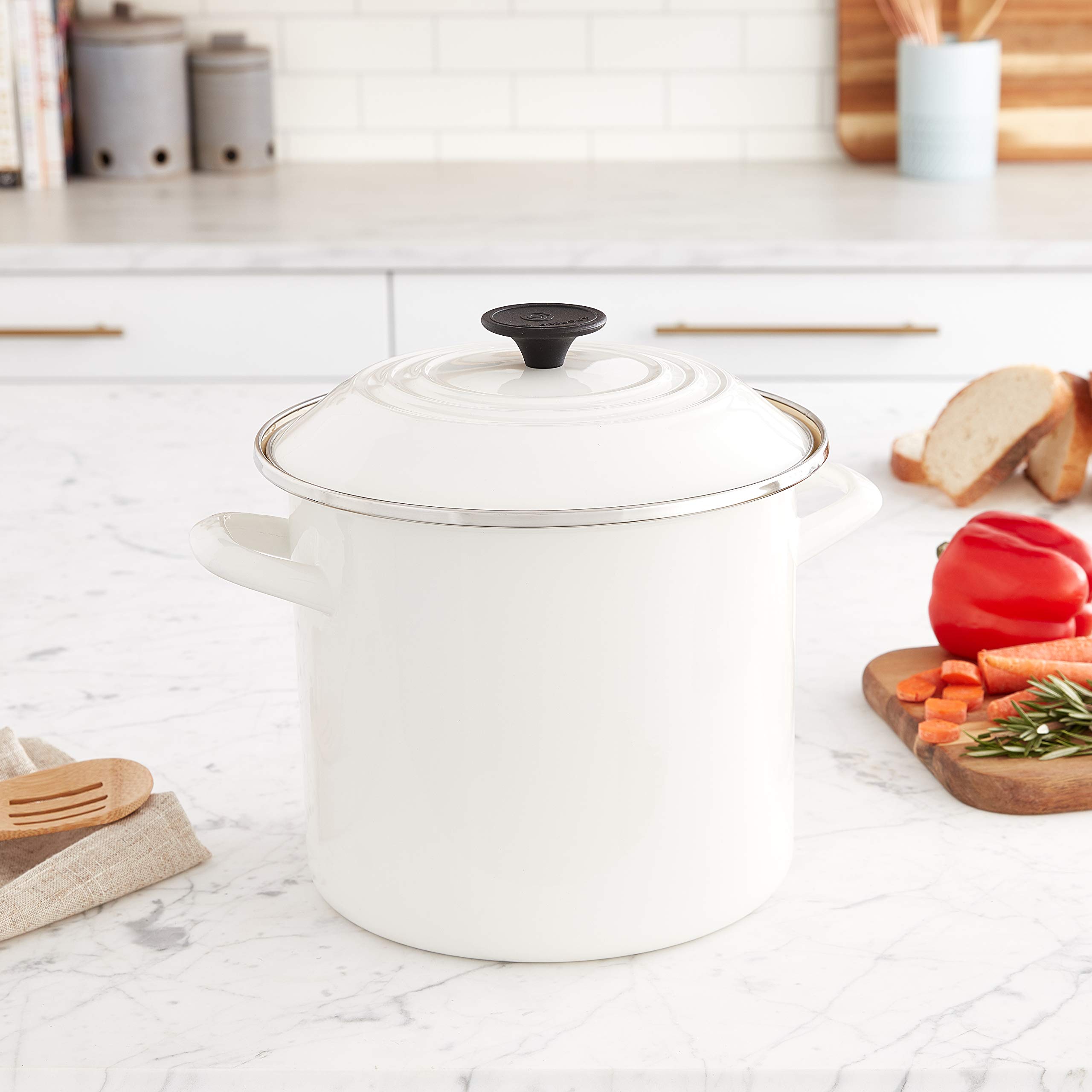 le-creuset-enamel-on-steel-stockpot-8-qt-white image 2
