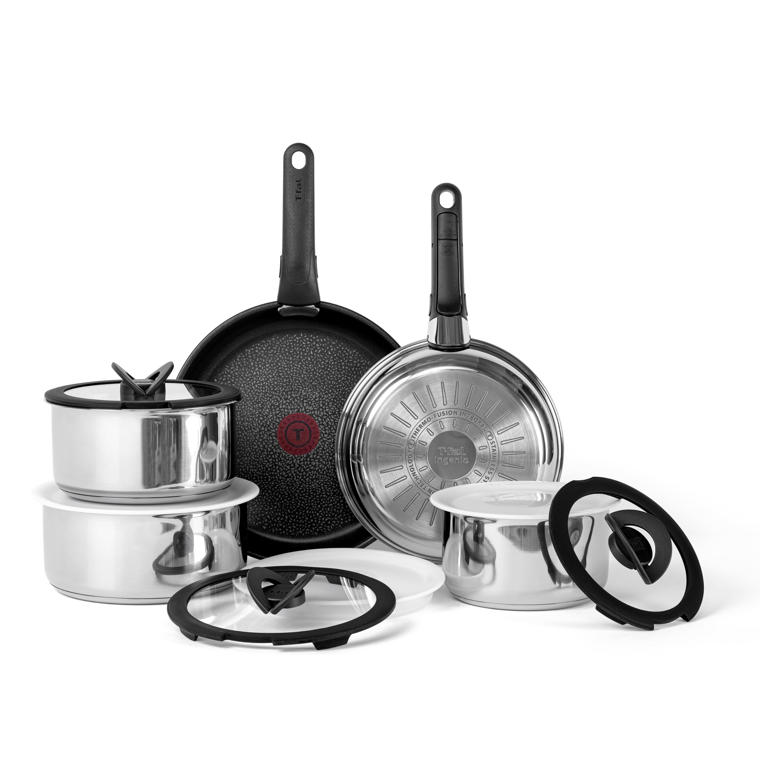 t-fal-ingenio-expertise-13-piece-stainless-steel-cookware-set-with-detachable-ha image 1