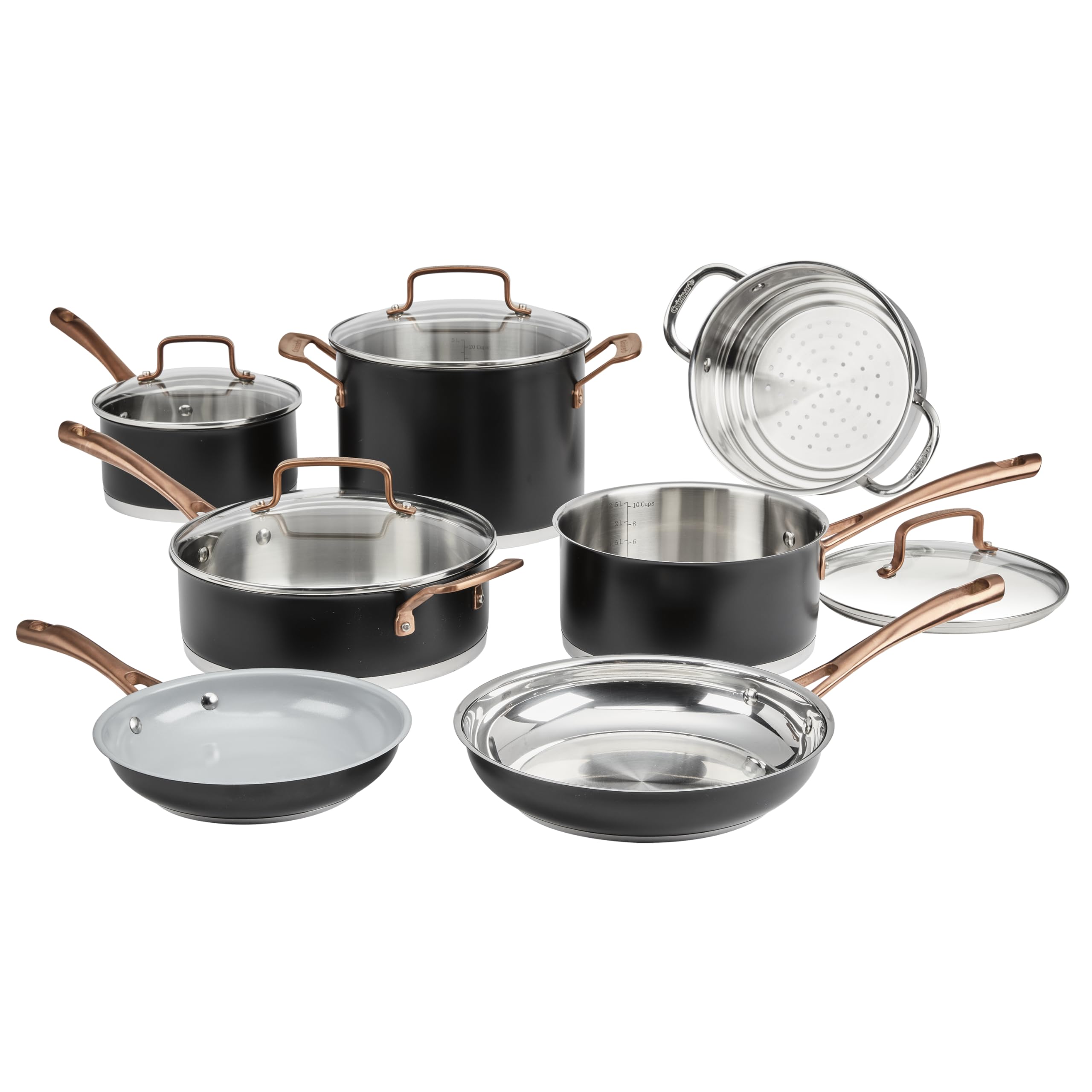 cuisinart-11-piece-matte-black-elegance-cookware-set-mbk89-11 image 1