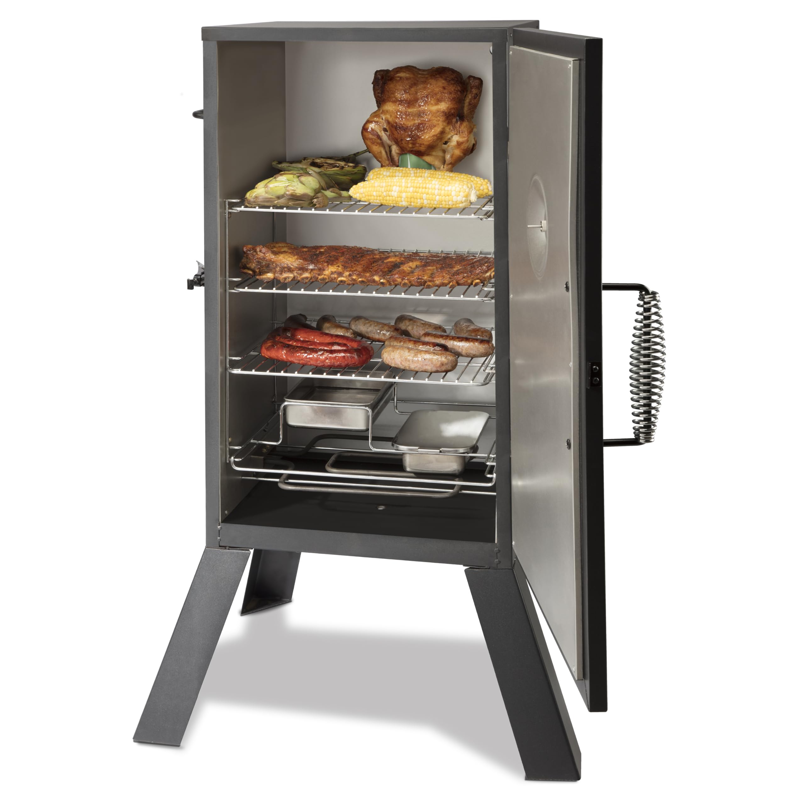 cuisinart-30-inch-electric-smoker-with-3-racks-548-sq-in-100-f-400-f image 8