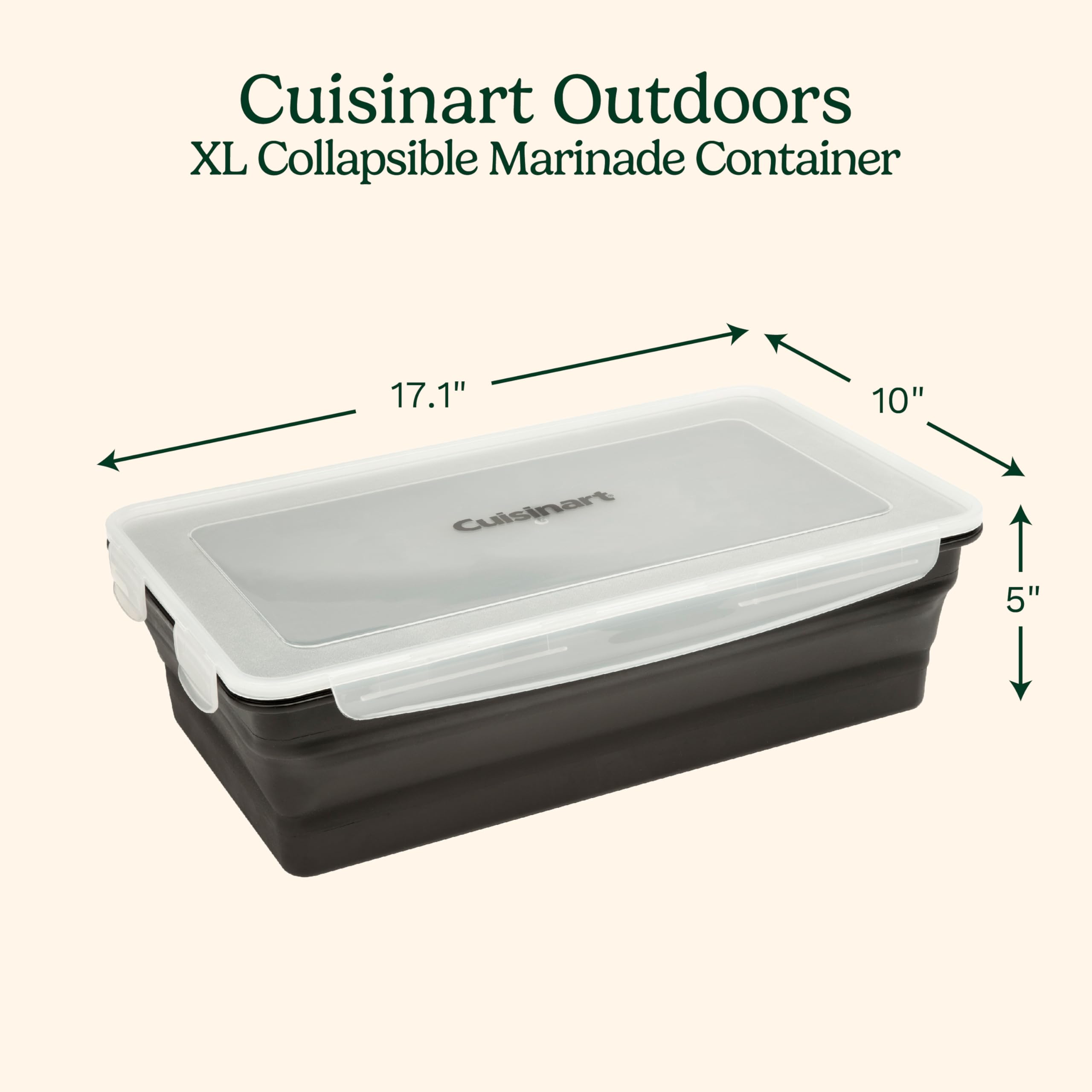 cuisinart-xl-collapsible-marinating-container-with-snap-on-lid-3-7-gallon image 2