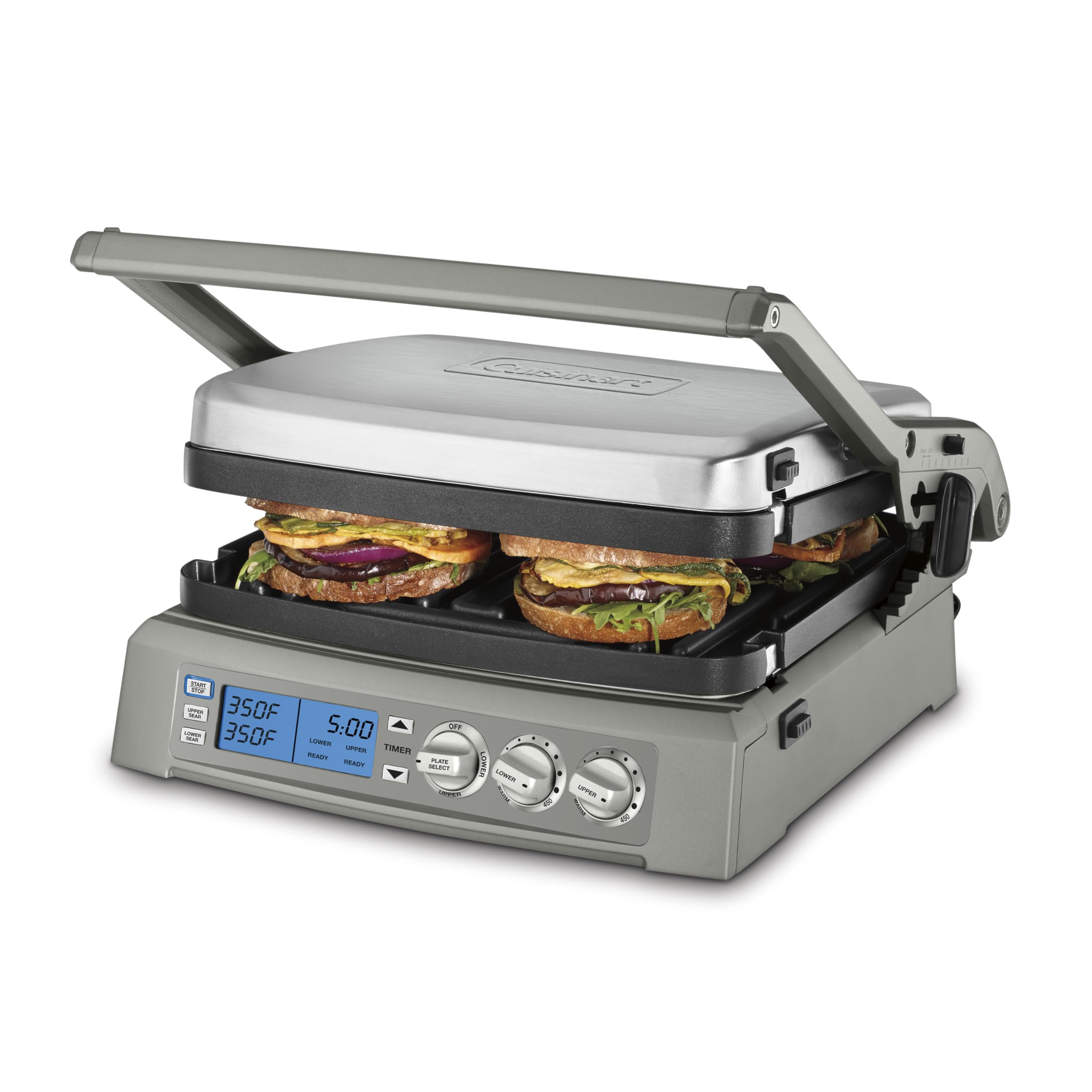 cuisinart-6-in-1-elite-griddler-electric-indoor-grill-griddle-gr-300wsp1-stainle image 7
