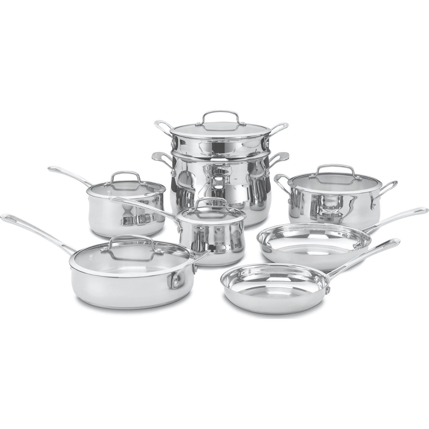 cuisinart-contour-stainless-13-piece-cookware-set image 1