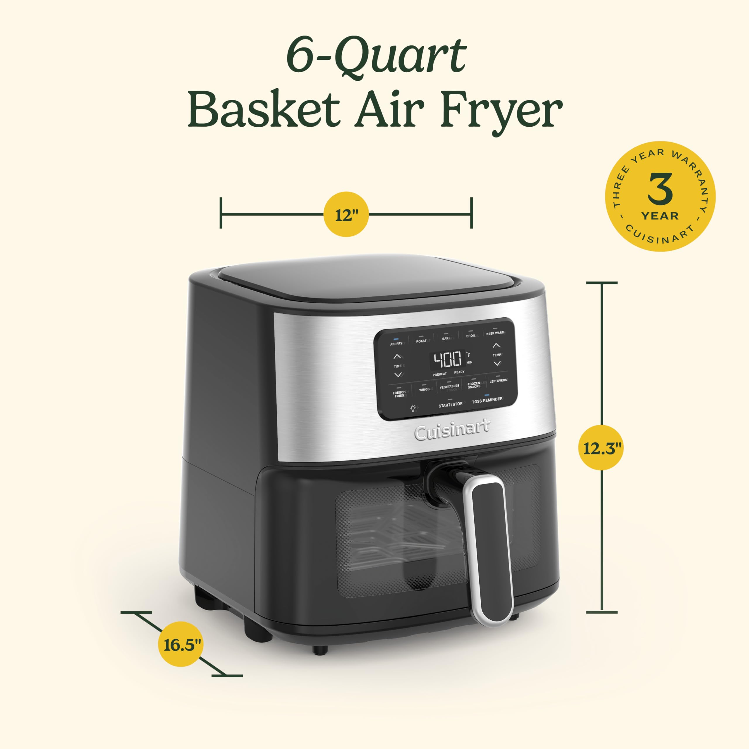 cuisinart-air-200nas-6-quart-basket-air-fryer-stainless-steel-black image 7