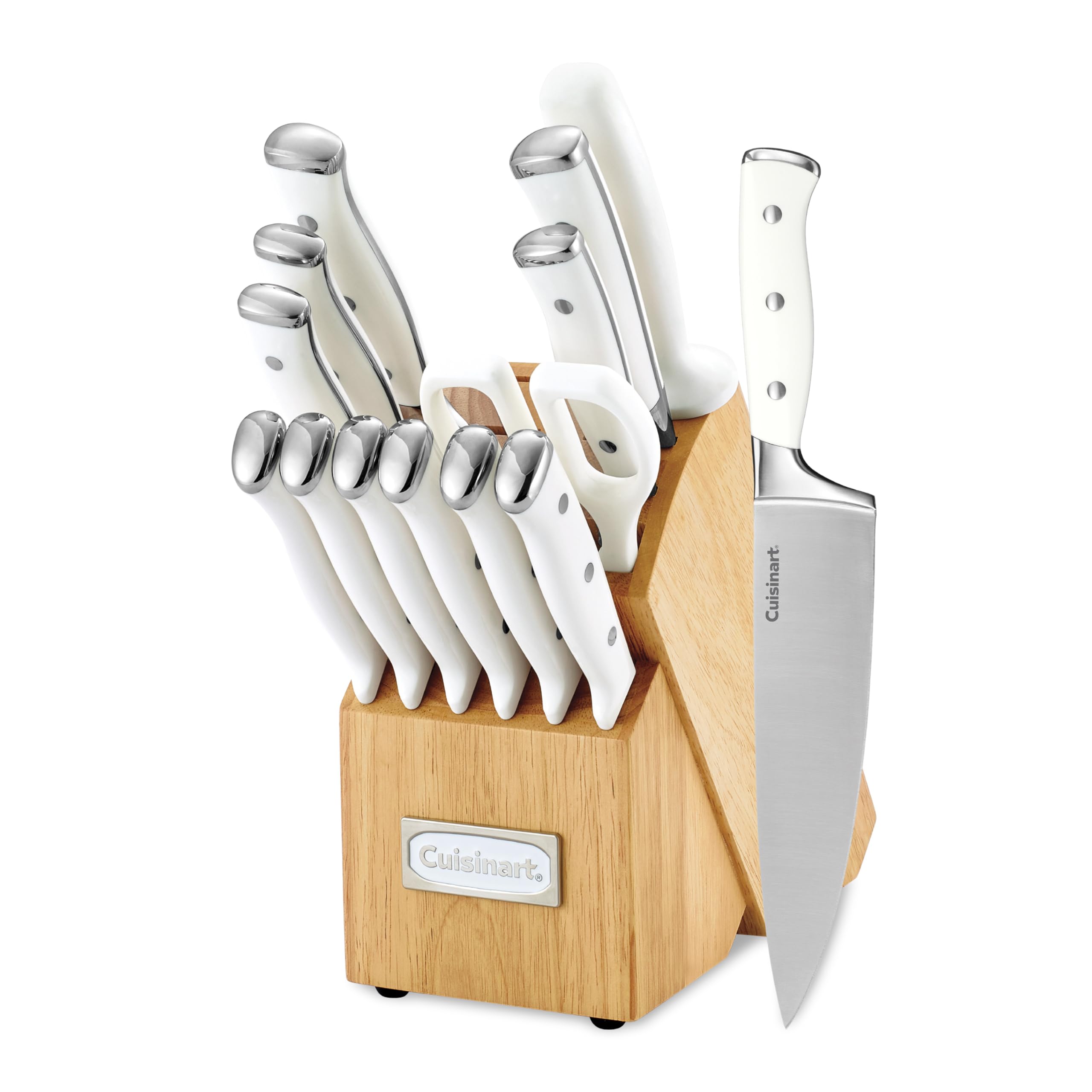 cuisinart-c77wtr-15p-15-piece-forged-triple-rivet-knife-set-with-block-white image 1