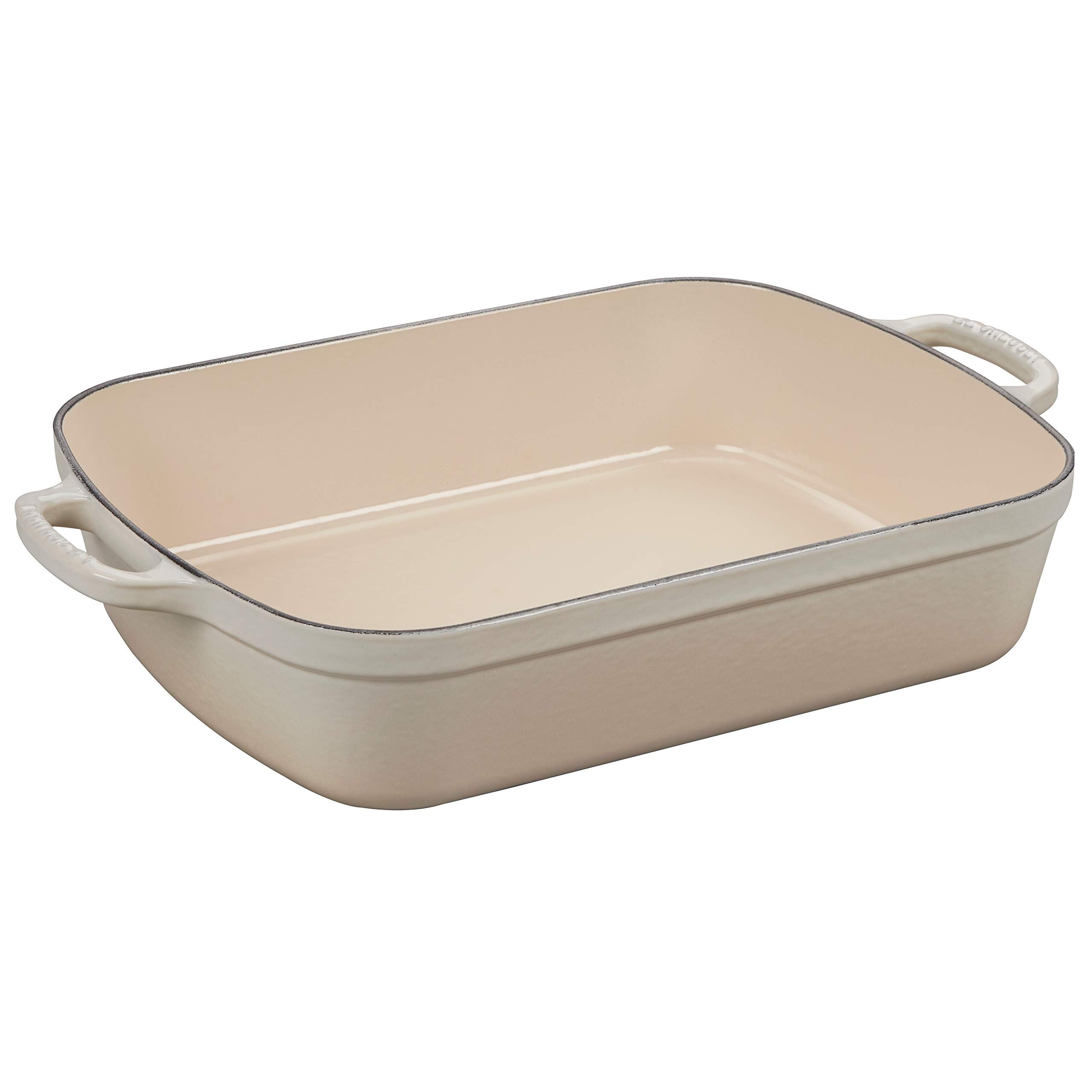 le-creuset-enameled-cast-iron-signature-rectangular-roaster-5-25-qt-meringue image 1