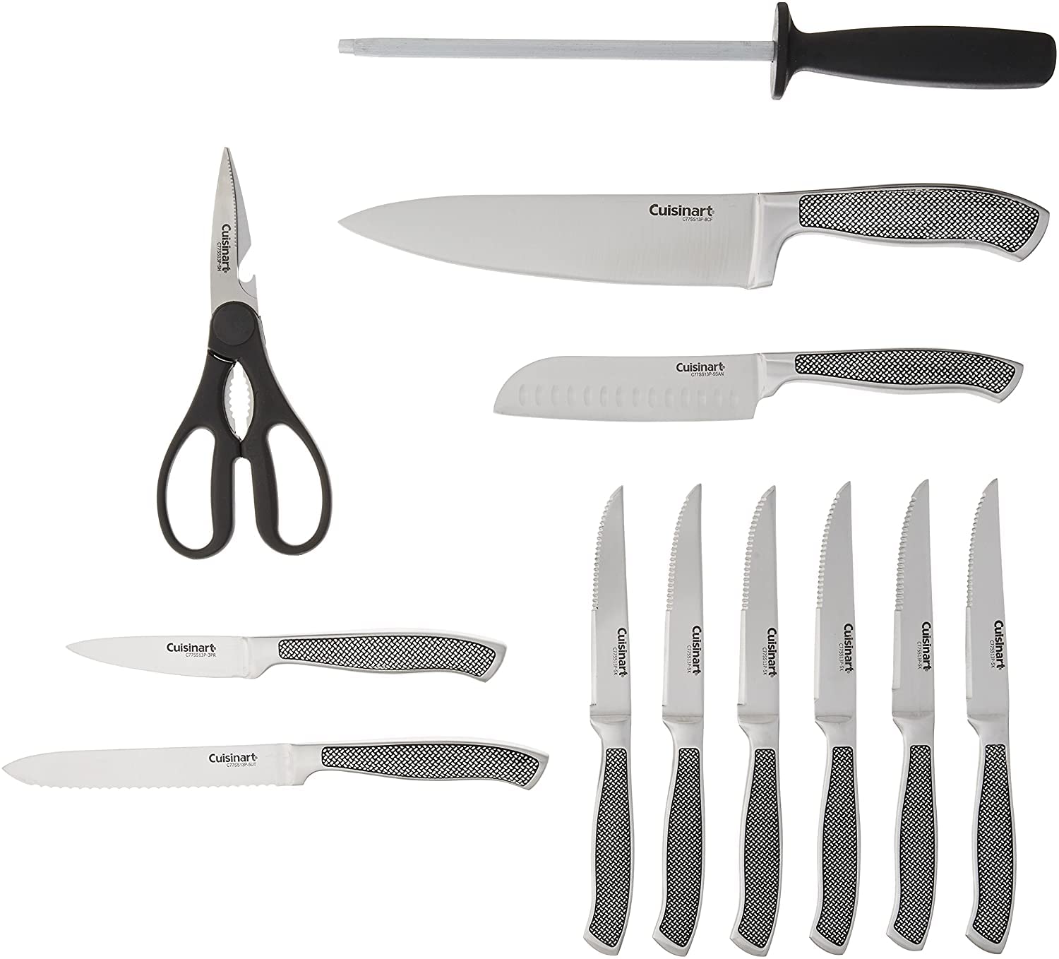 cuisinart-c77ss-13p-graphix-13-piece-knife-block-set-stainless-steel image 4
