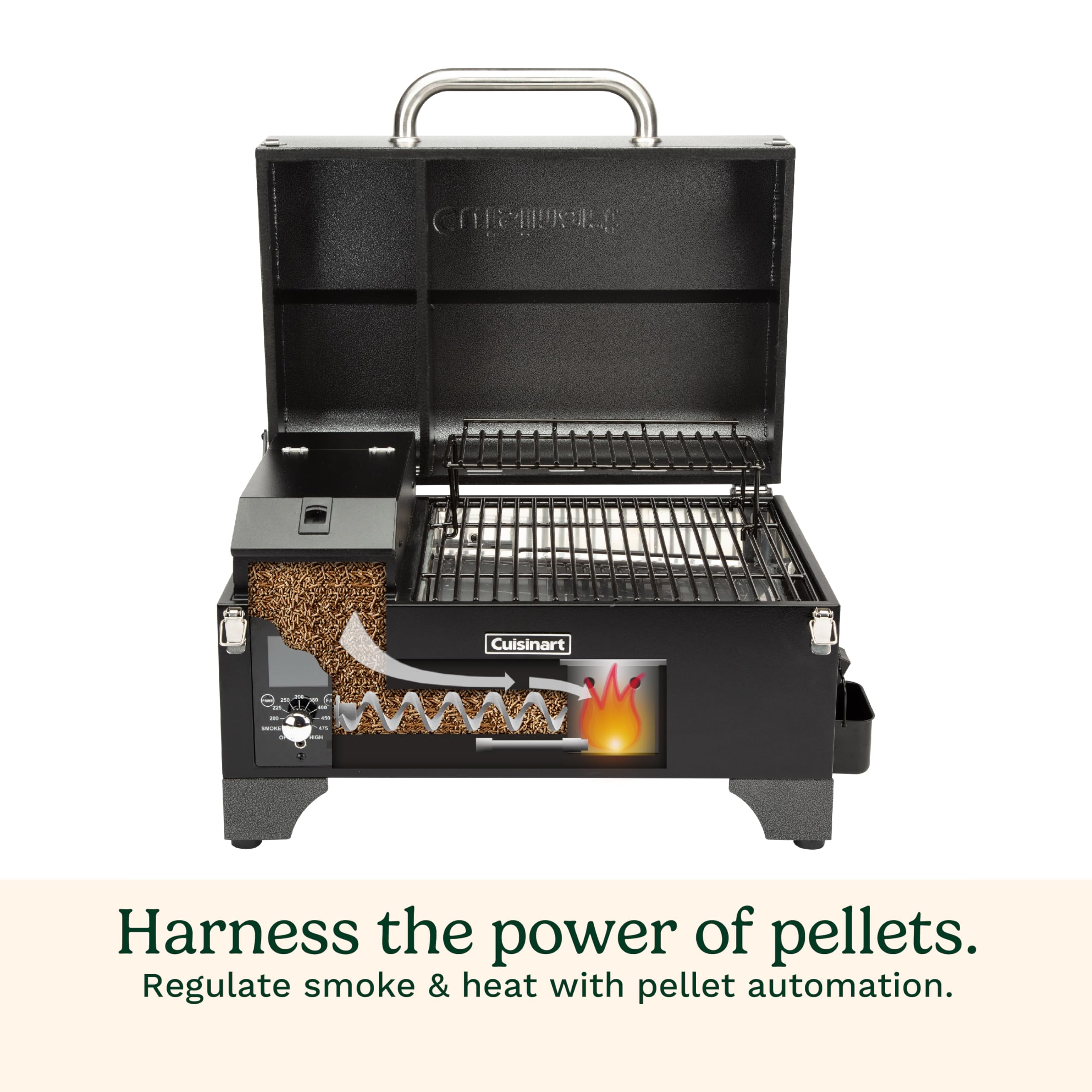 cuisinart-8-in-1-portable-wood-pellet-grill-and-smoker-256-sq-in-for-rv-tailgate image 4