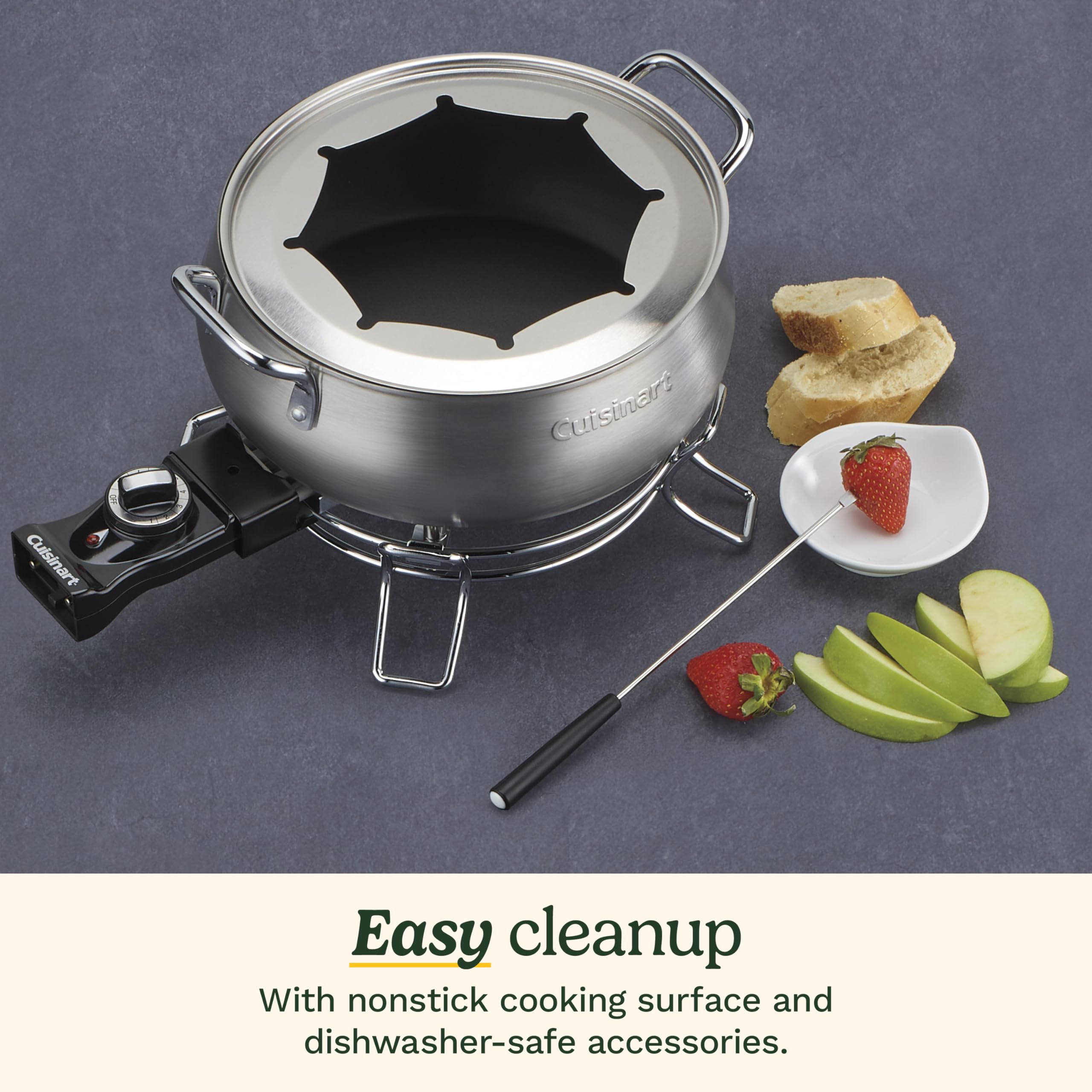 cuisinart-cfo-3ssnas-3-quart-electric-fondue-pot-set-stainless-steel-with-8-fork image 5