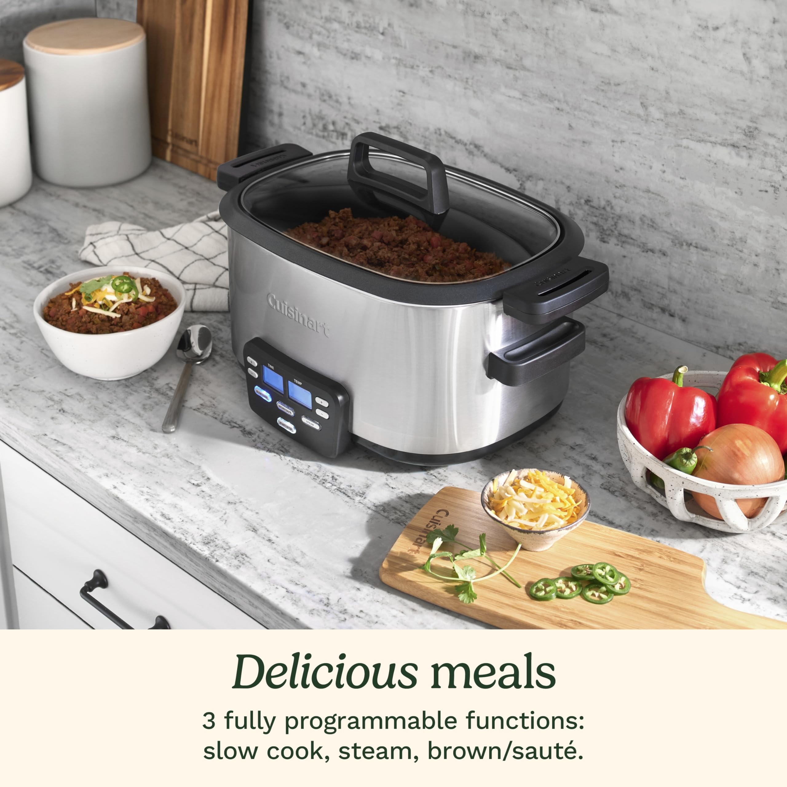 cuisinart-cook-central-msc-600-nas-3-in-1-6-qt-multi-cooker-slow-cooker-brown-sa image 2