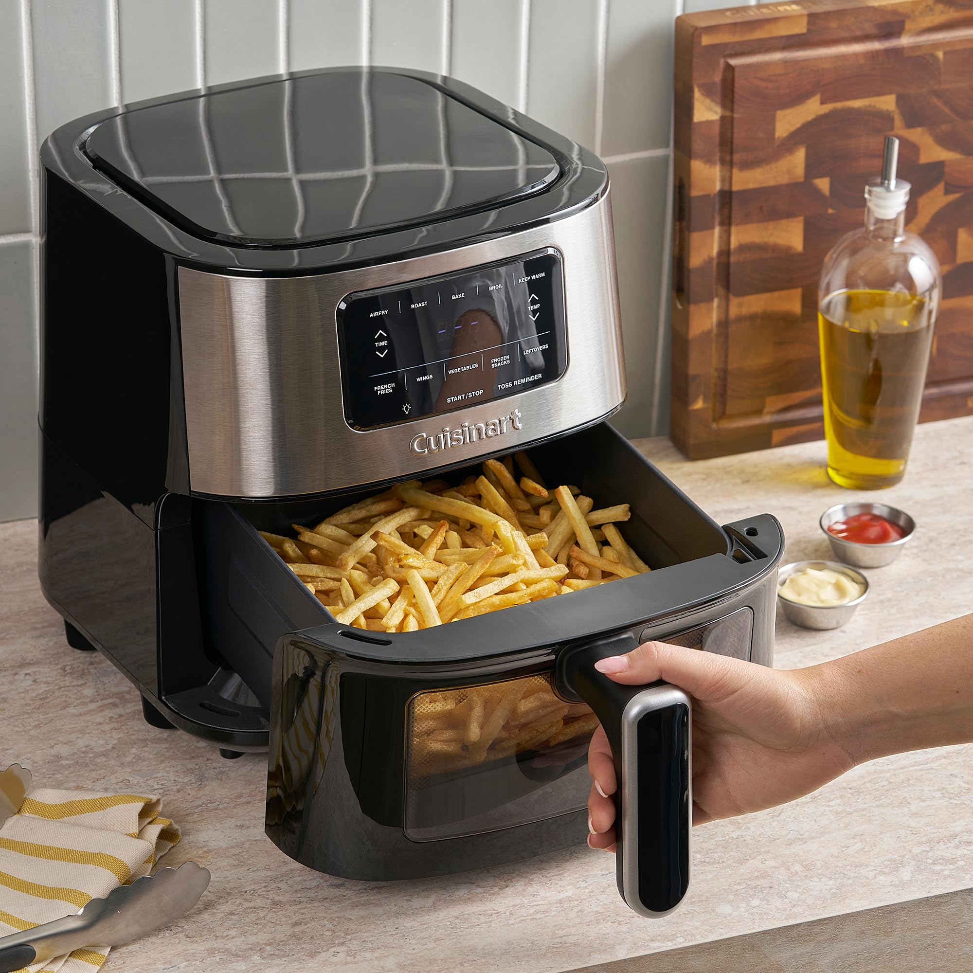 cuisinart-air-200nas-6-quart-basket-air-fryer-stainless-steel-black image 2