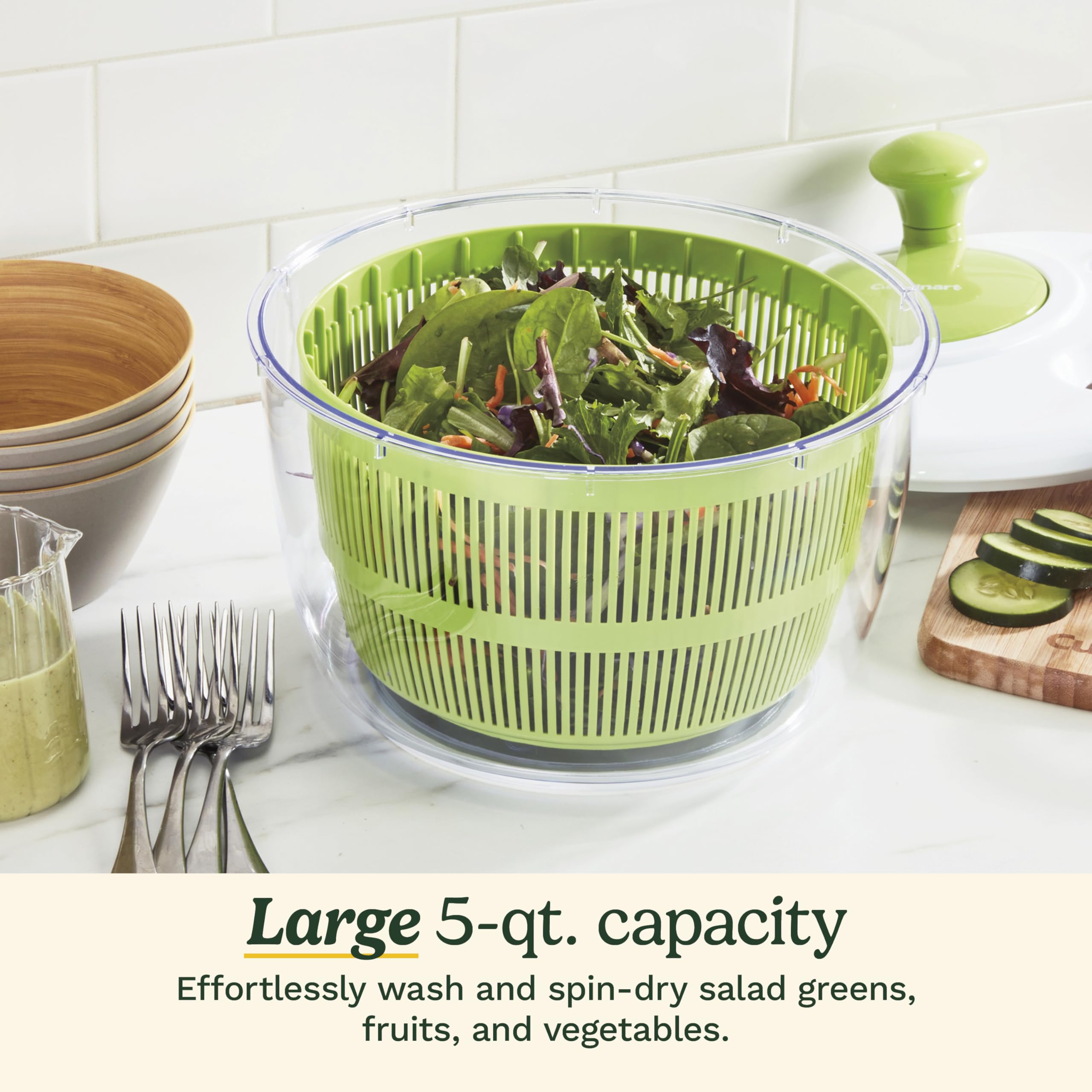 cuisinart-ctg-00-sas1-large-spin-stop-salad-spinner-5-quart-green-white image 3