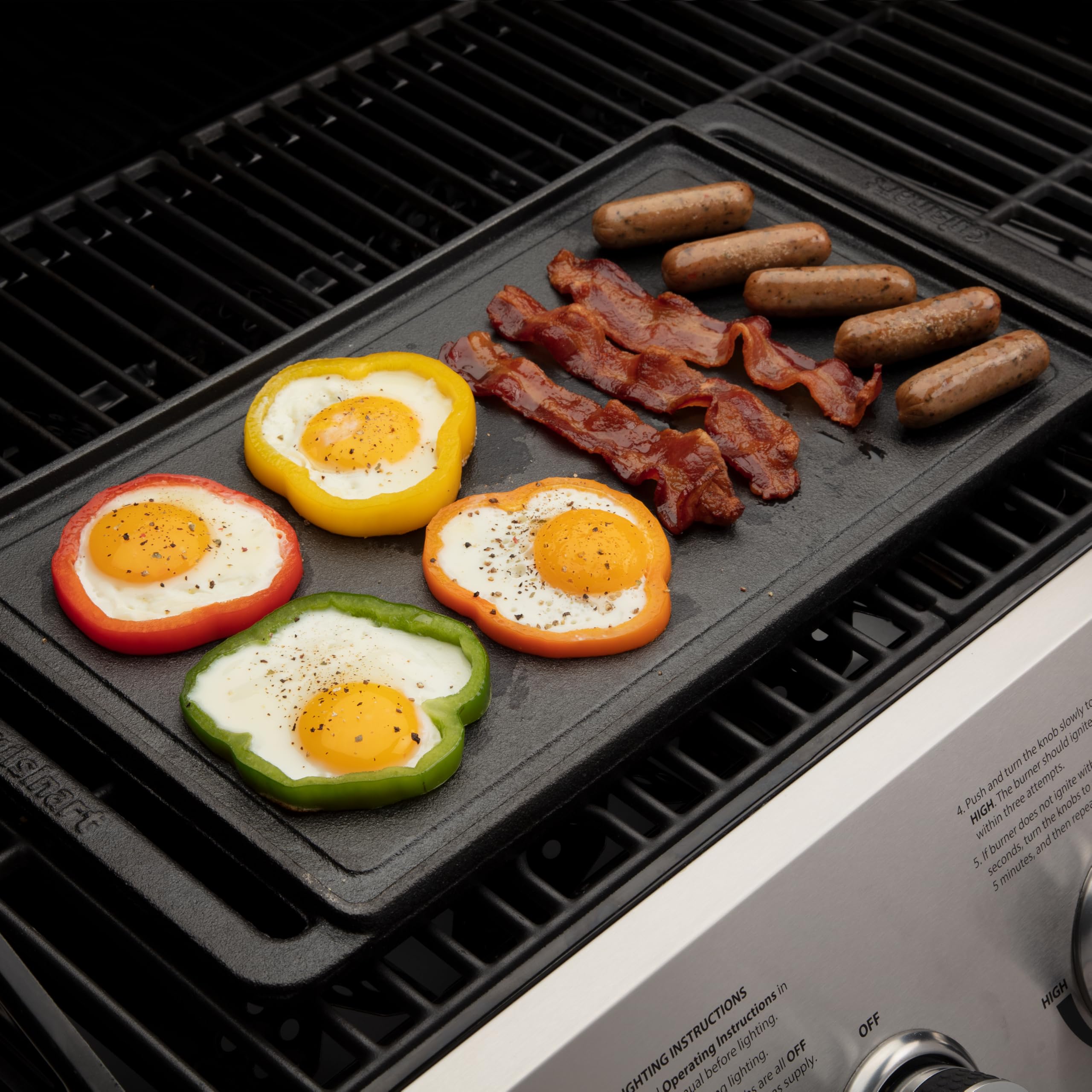 cuisinart-reversible-cast-iron-grill-griddle-plate-15-75-x-9-pre-seasoned image 7